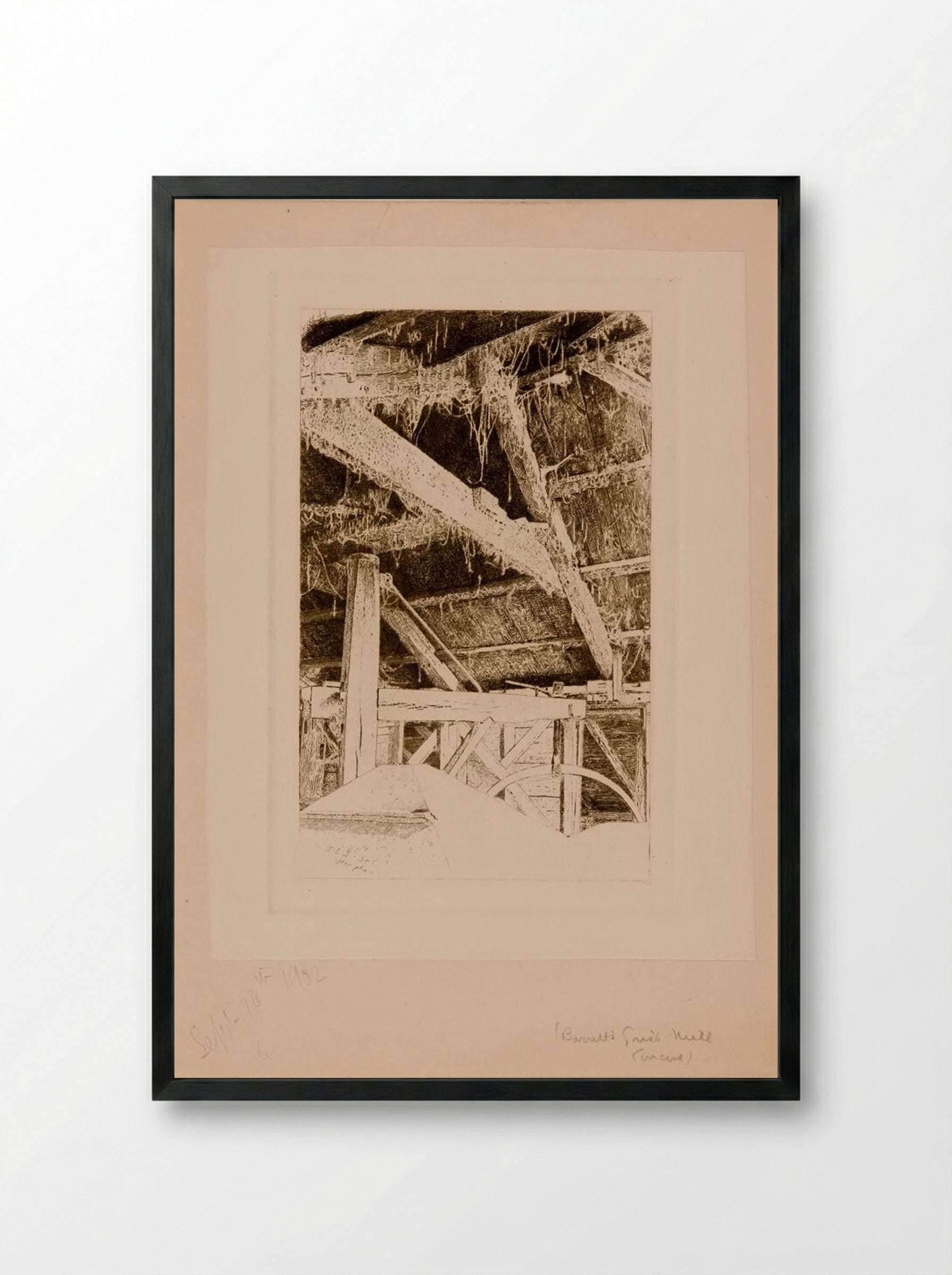 Barrett's Grist Mill - Sidney L. Smith - Framed Print Black