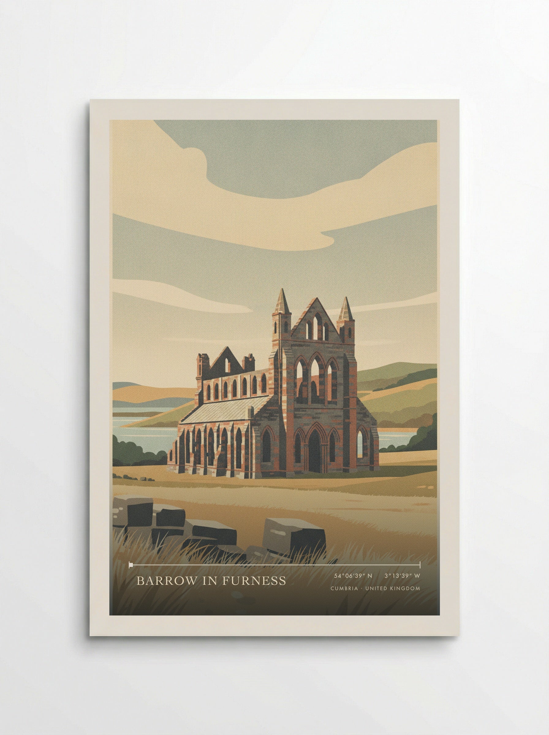 Barrow in Furness Cumbria United Kingdom Travel Poster - Poster