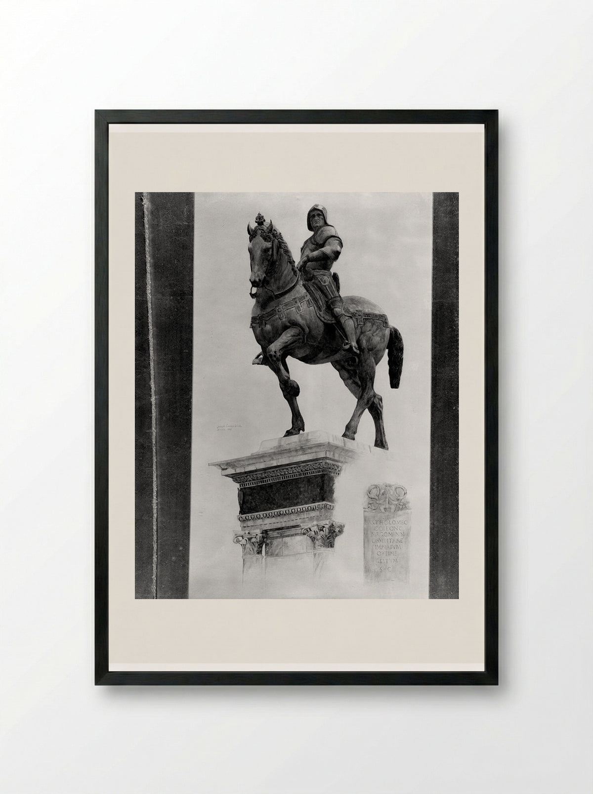 Bartolomeo Colleoni, after Andrea del Verrocchio - Joseph Lindon Smith - Framed Print Black