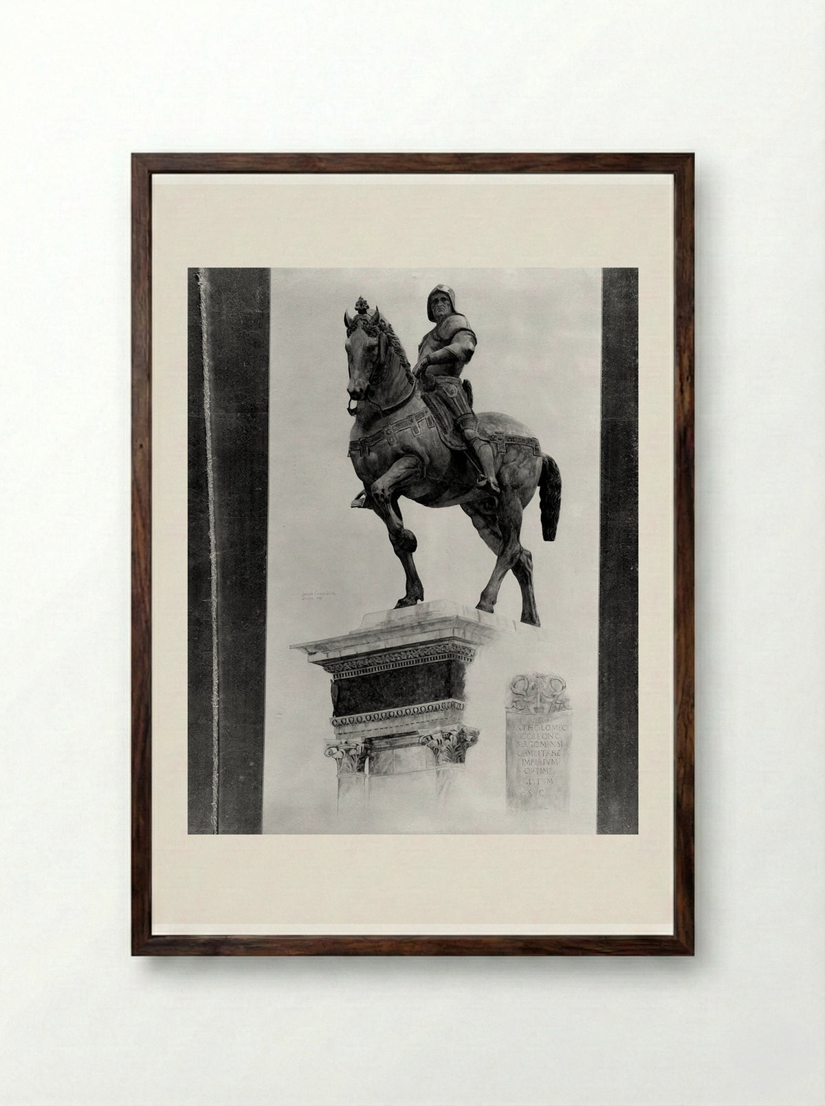 Bartolomeo Colleoni, after Andrea del Verrocchio - Joseph Lindon Smith - Framed Print Dark Wood