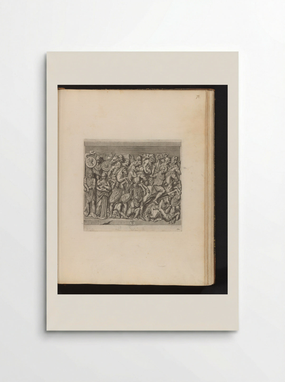 Bas-reliëf met voorstelling van de jacht - Johann Friedrich Greuter - Poster