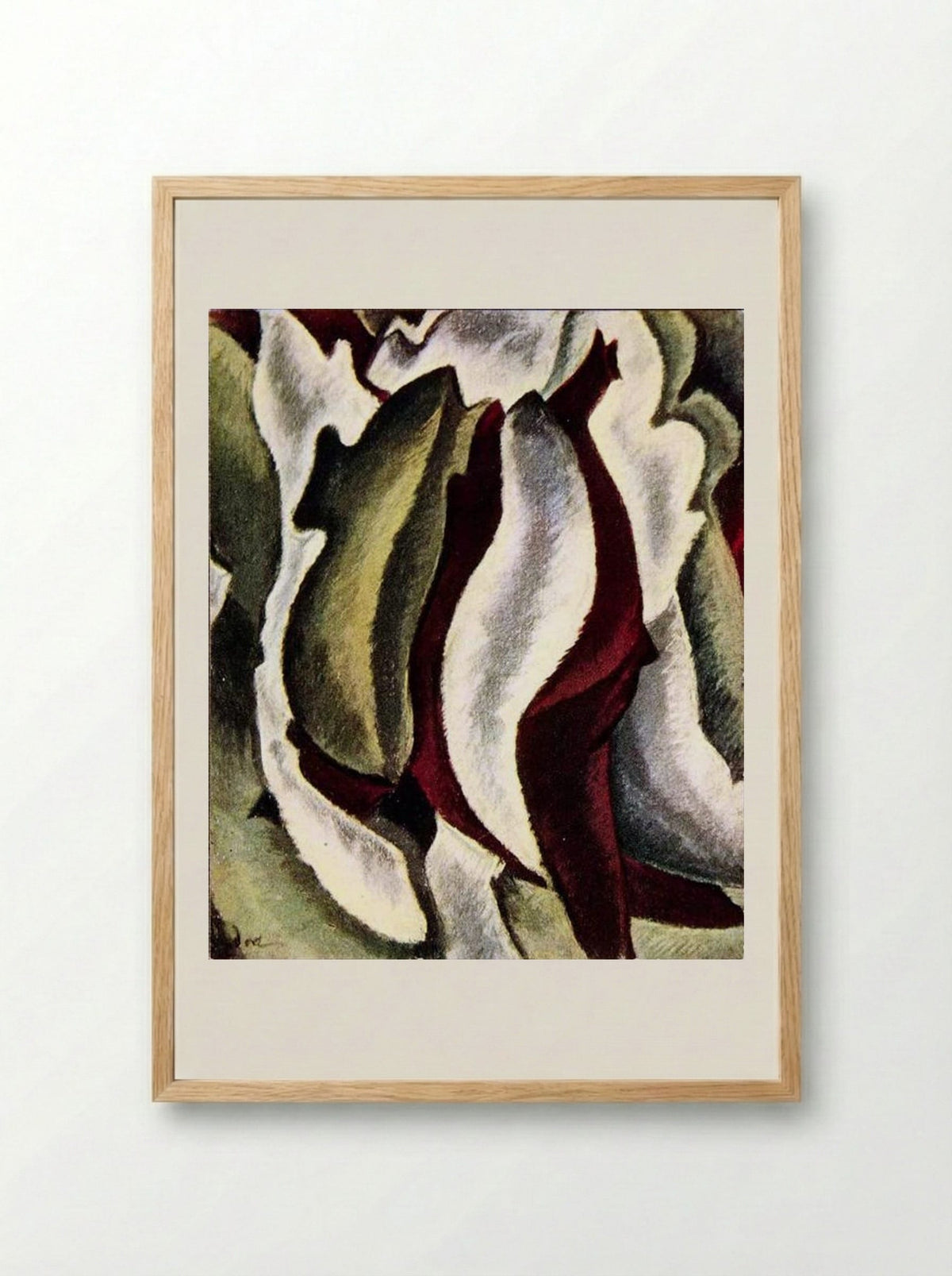Based on Leaf Forms and Spaces - Arthur Dove - Framed Print Wood