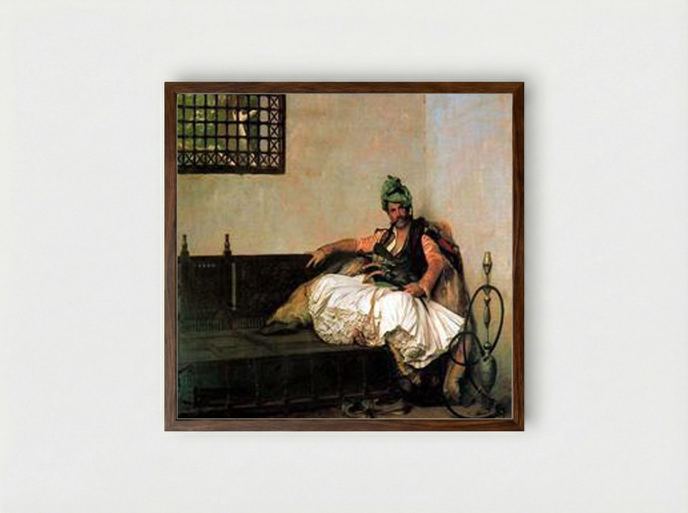 Bashi-Bazouk Chieftain - Jean-Léon Gérôme - Framed Print Dark Wood