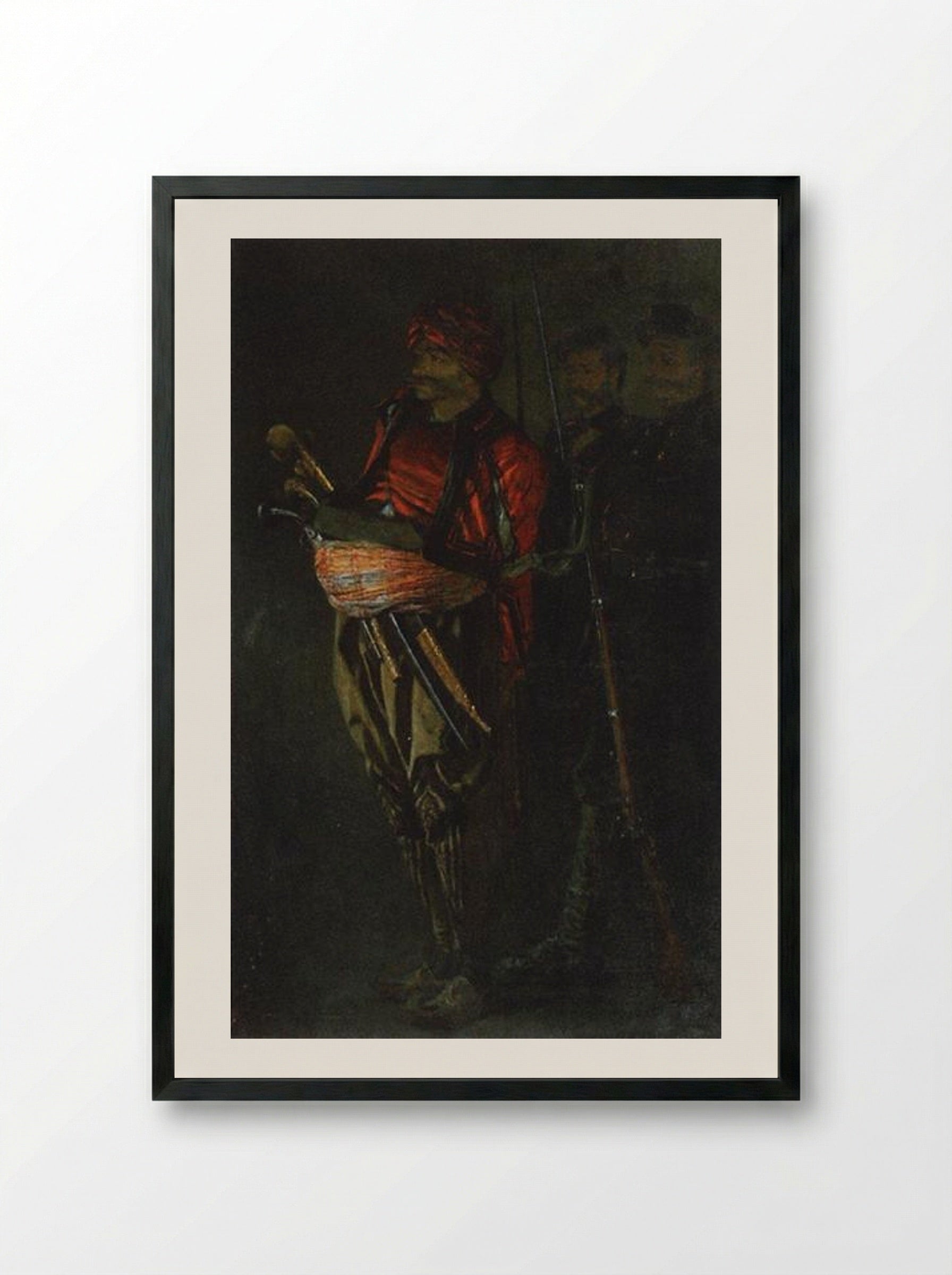 Bashi-bazouk (Albanian) - Vasily Vereshchagin - Framed Print Black