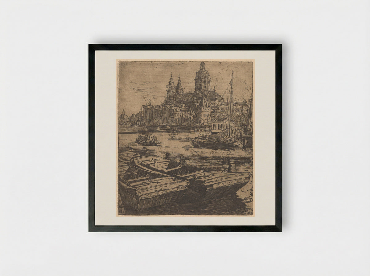 Basiliek van de Heilige Nicolaas in Amsterdam - Pieter Dupont - Framed Print Black