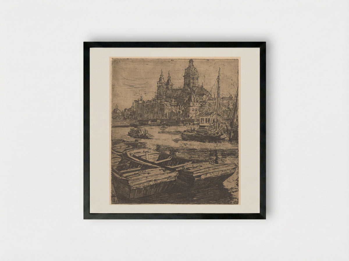Basiliek van de Heilige Nicolaas in Amsterdam - Pieter Dupont - Framed Print Black