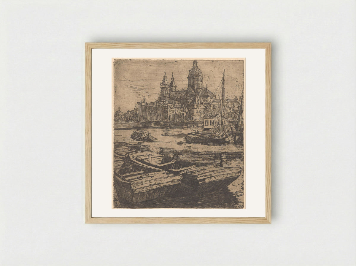 Basiliek van de Heilige Nicolaas in Amsterdam - Pieter Dupont - Framed Print Wood