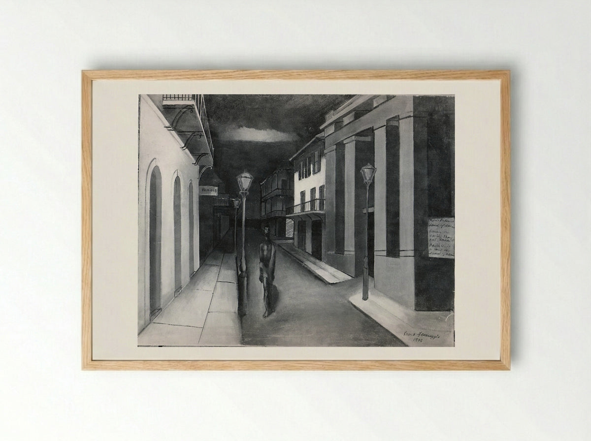 Basin Street - Remo Farruggio - Framed Print Wood