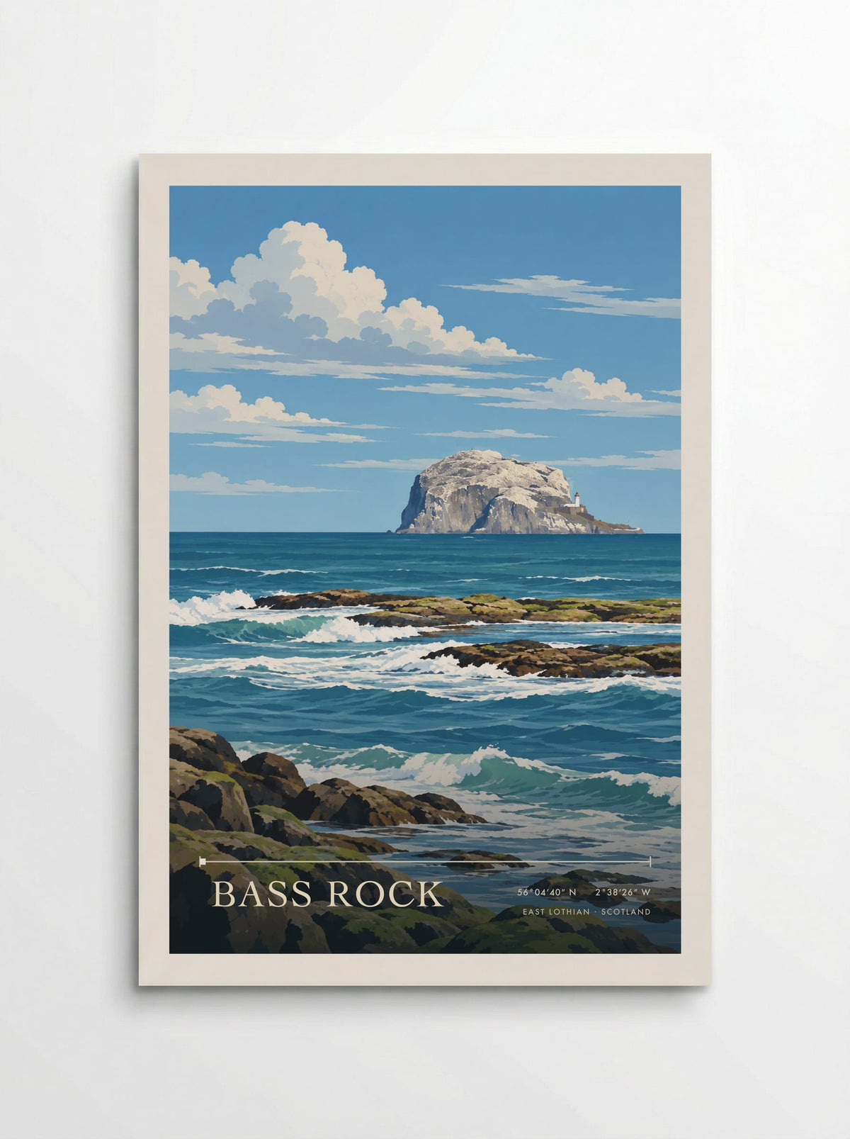 Bass Rock, East Lothian | Travel Poster - Poster