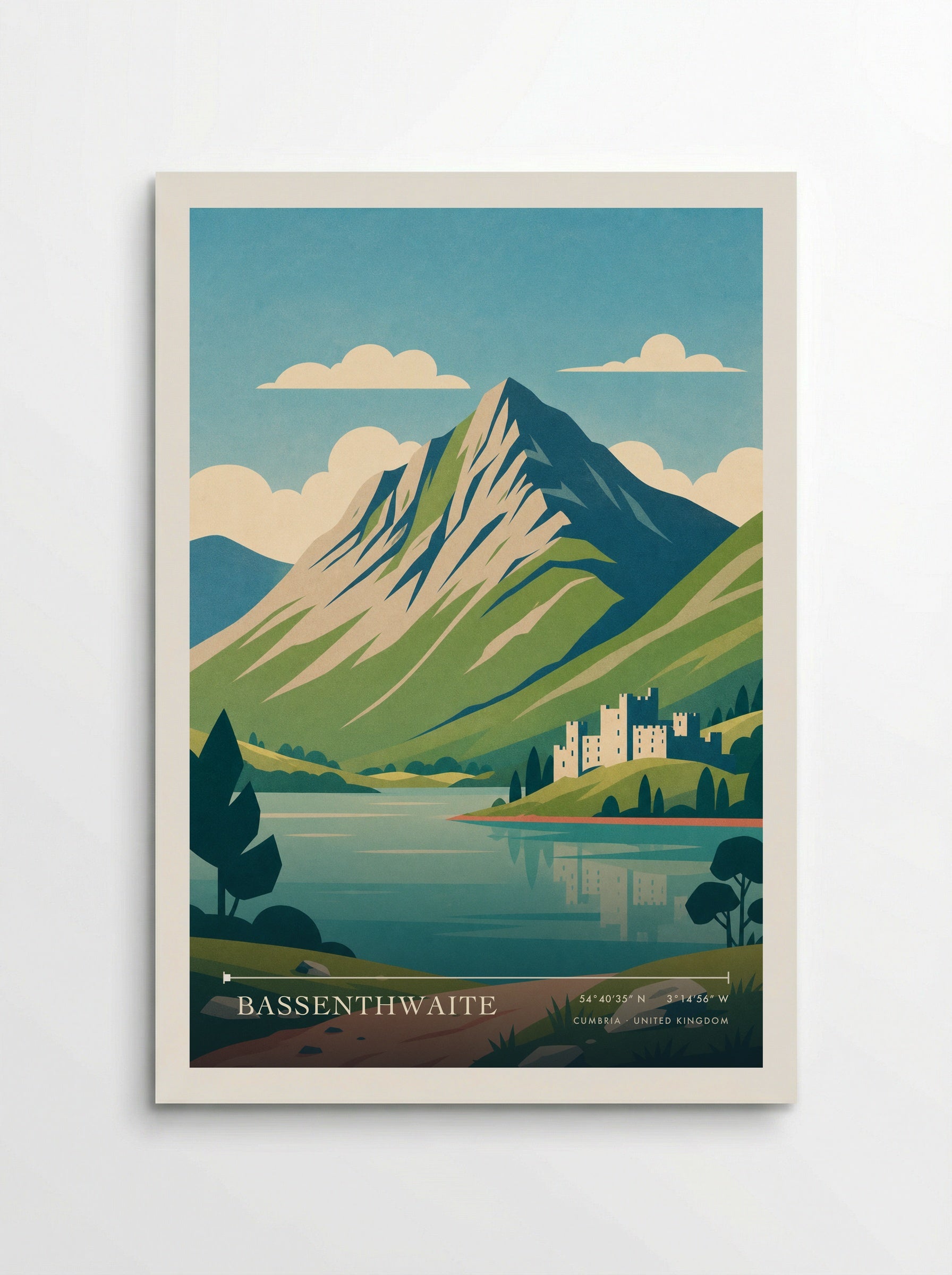 Bassenthwaite Cumbria United Kingdom Travel Poster - Poster