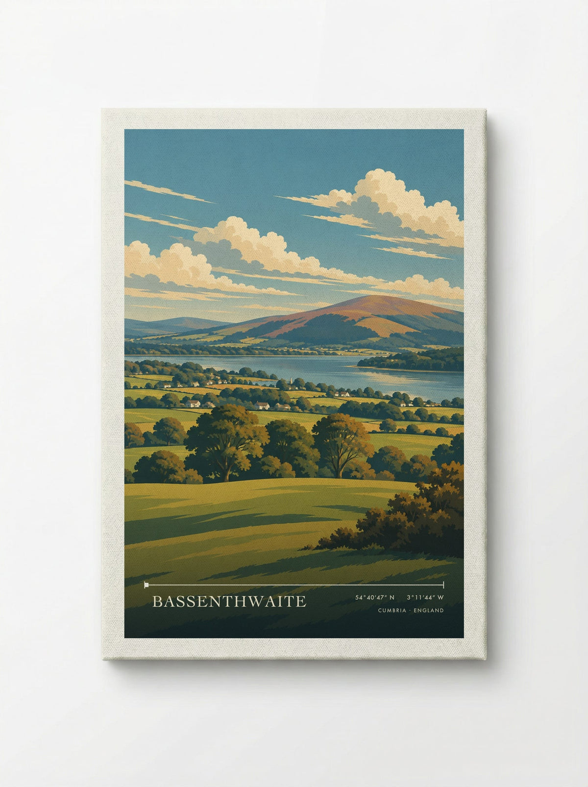 Bassenthwaite, Cumbria | Travel Poster - Canvas