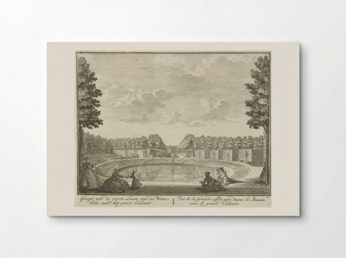 Bassin in de tuin van Huis ter Meer te Maarssen - Hendrik de Leth - Poster
