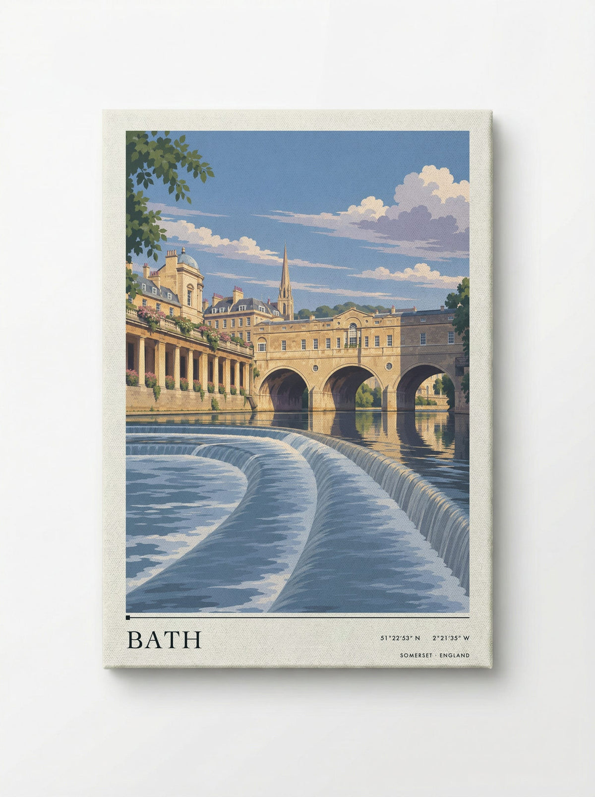 Bath, Somerset | Travel Poster - Canvas