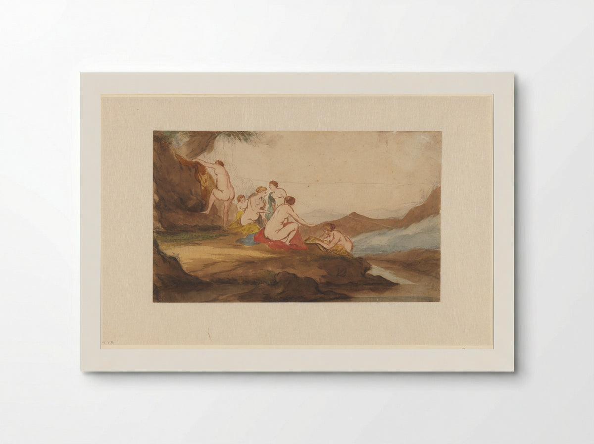 Bathing Women in a Landscape - Dirck van der Lisse - Poster
