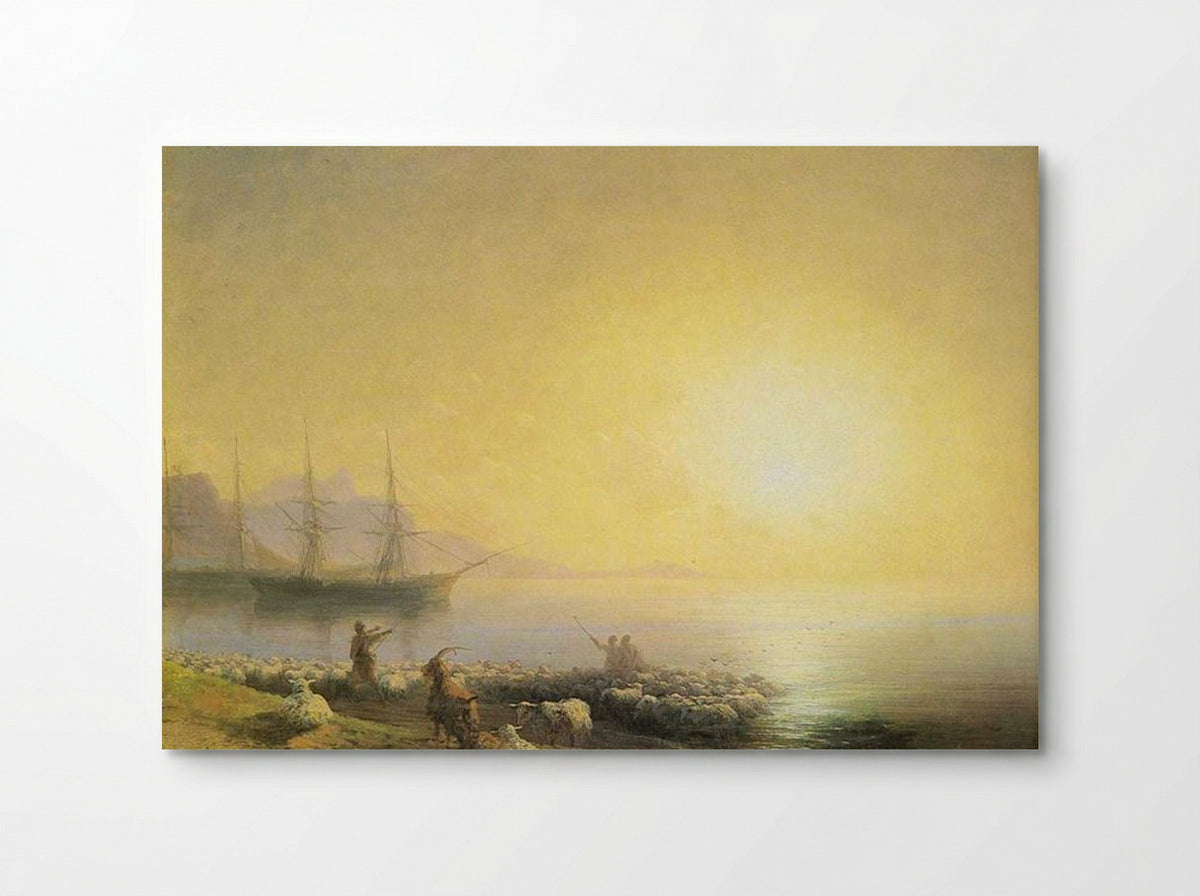 Bathing of Sheep - Ivan Aivazovsky - Poster