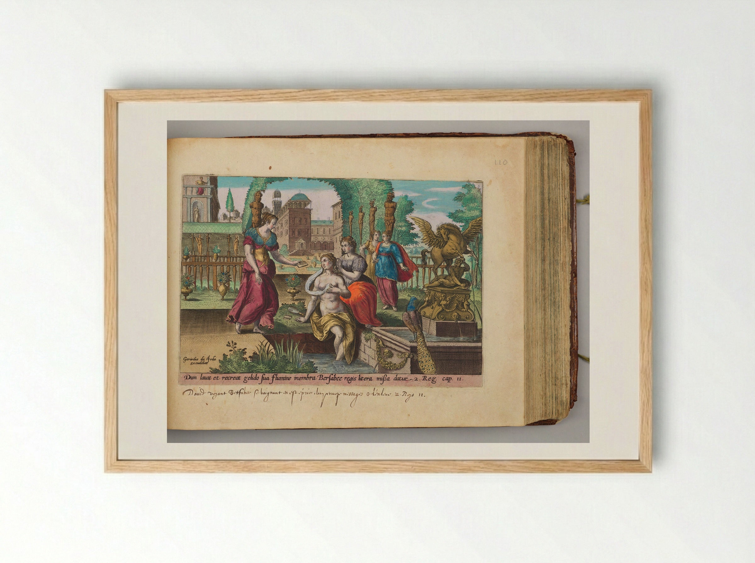 Bathsheba Receiving David's Letter - Adriaen Collaert - Framed Print Wood