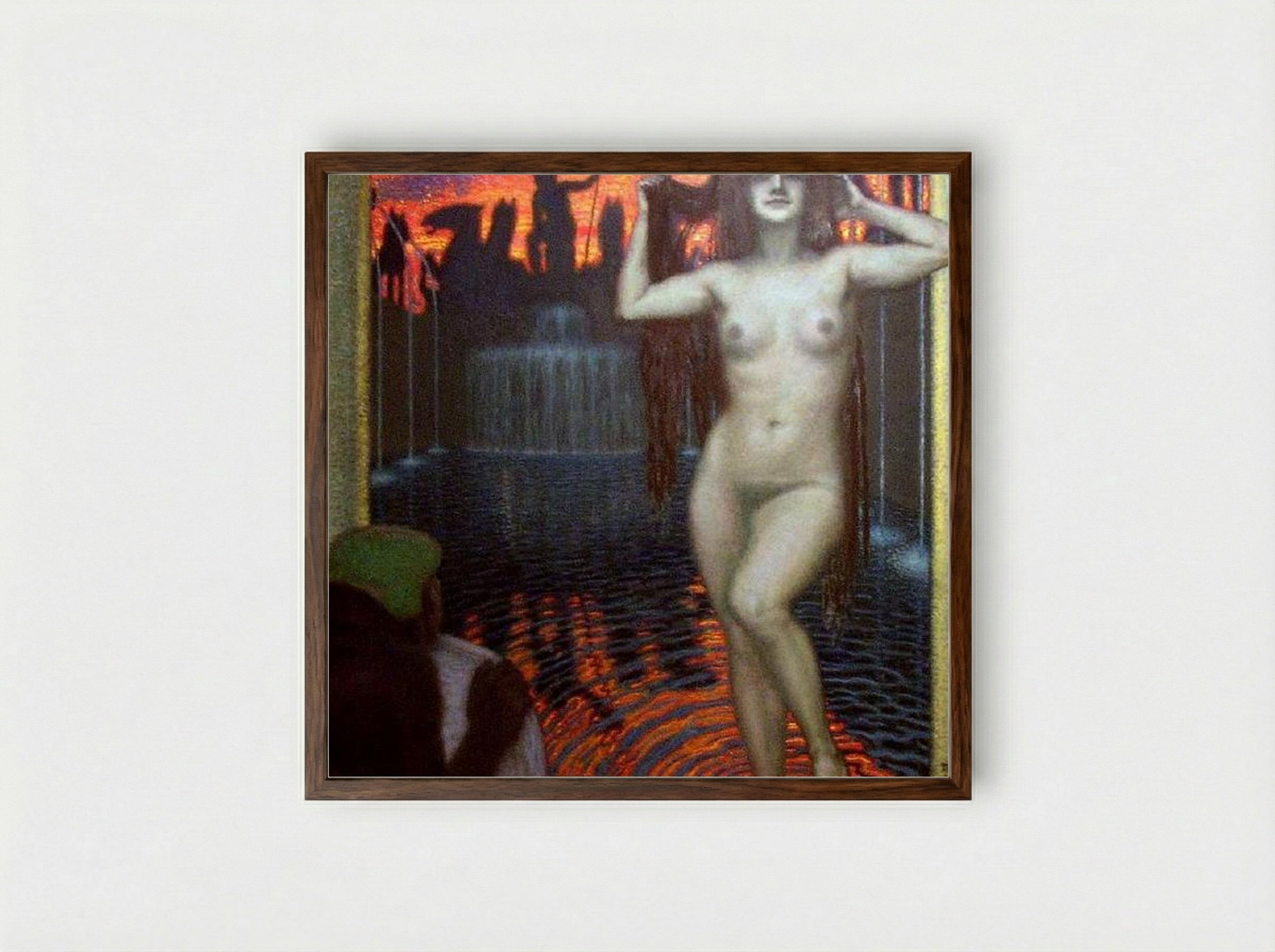 Bathsheba - Franz von Stuck - Framed Print Dark Wood