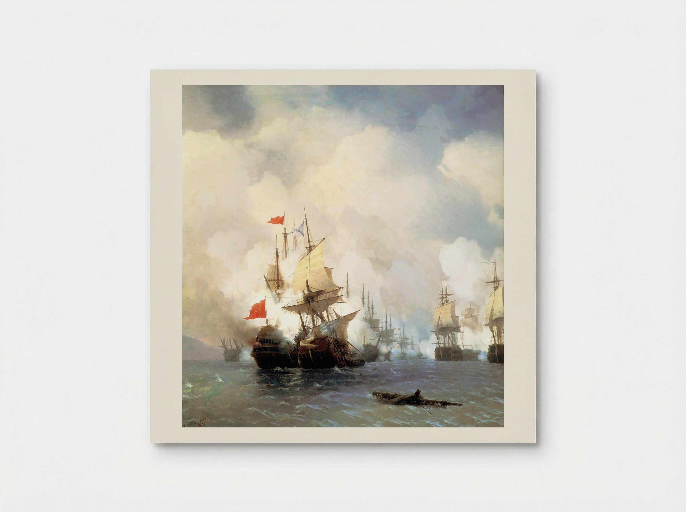 Battle of Chios on 24 June, 1770 - Ivan Aivazovsky - Poster