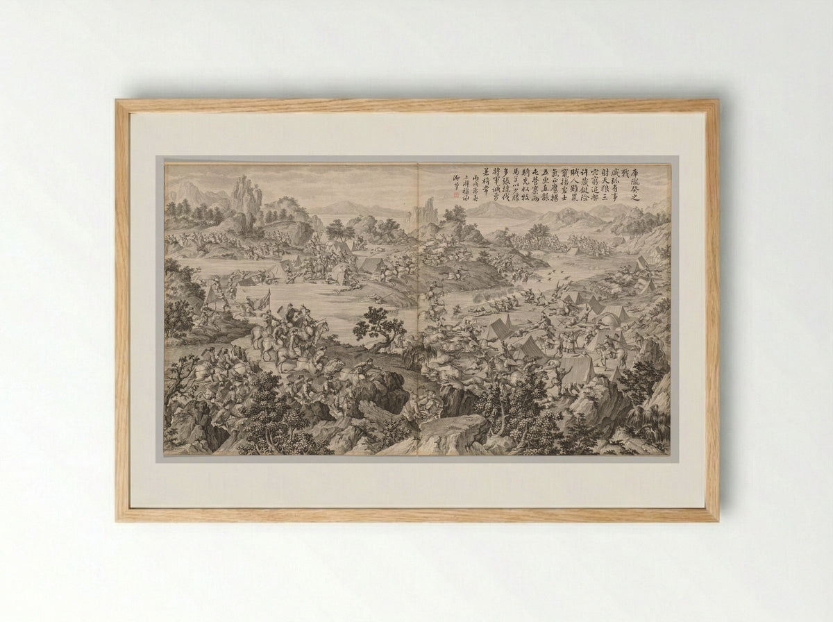 Battle of Kulongkui - Jean Damascene Sallusti - Framed Print Wood