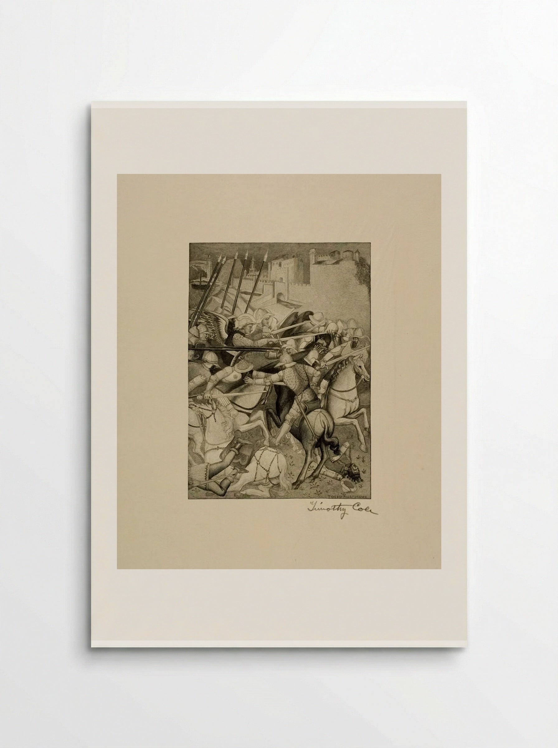 Battle of Saint Ephesius Against the Pagans of Sardinia - Timothy Cole - Poster