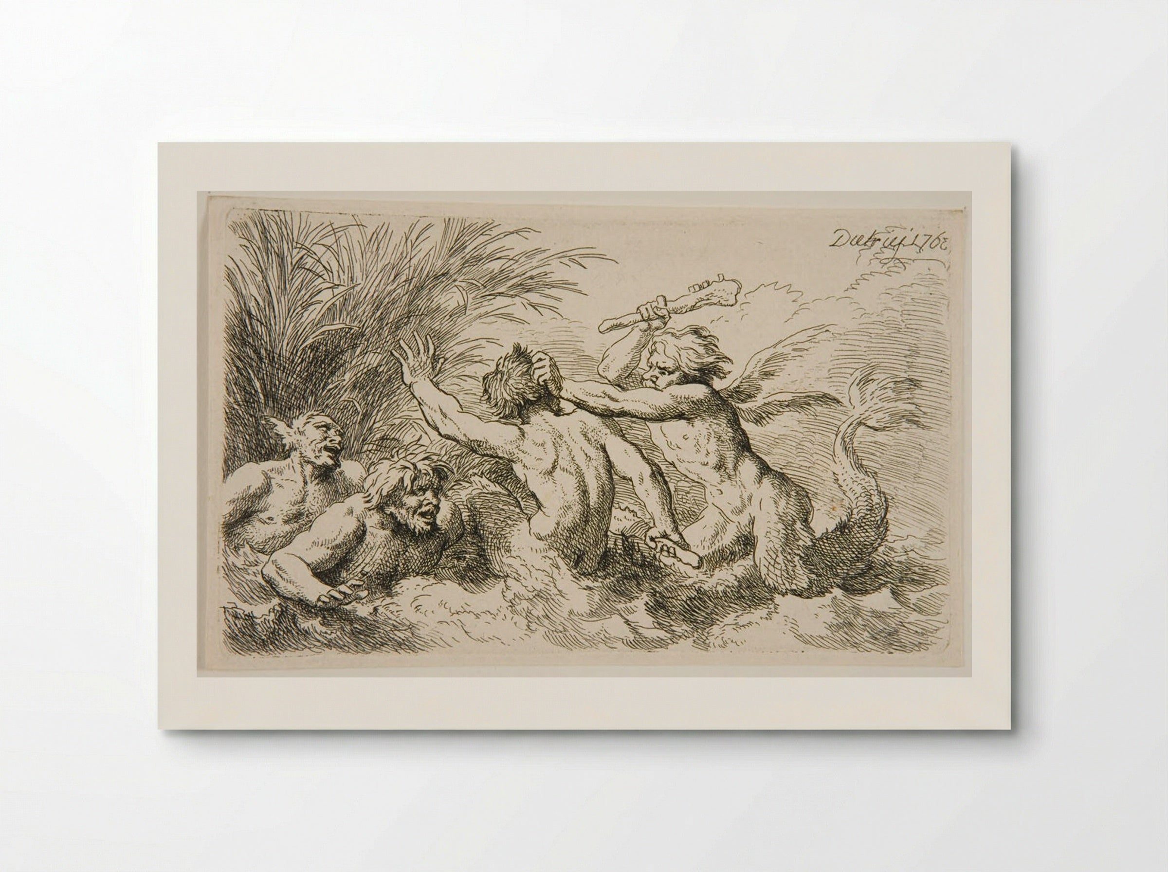 Battle of Tritons - Christian Wilhelm Ernst Dietrich - Poster