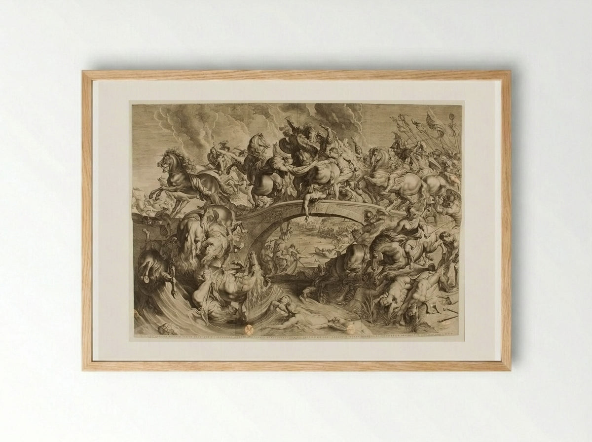 Battle of the Amazons - Lucas Vorsterman I - Framed Print Wood