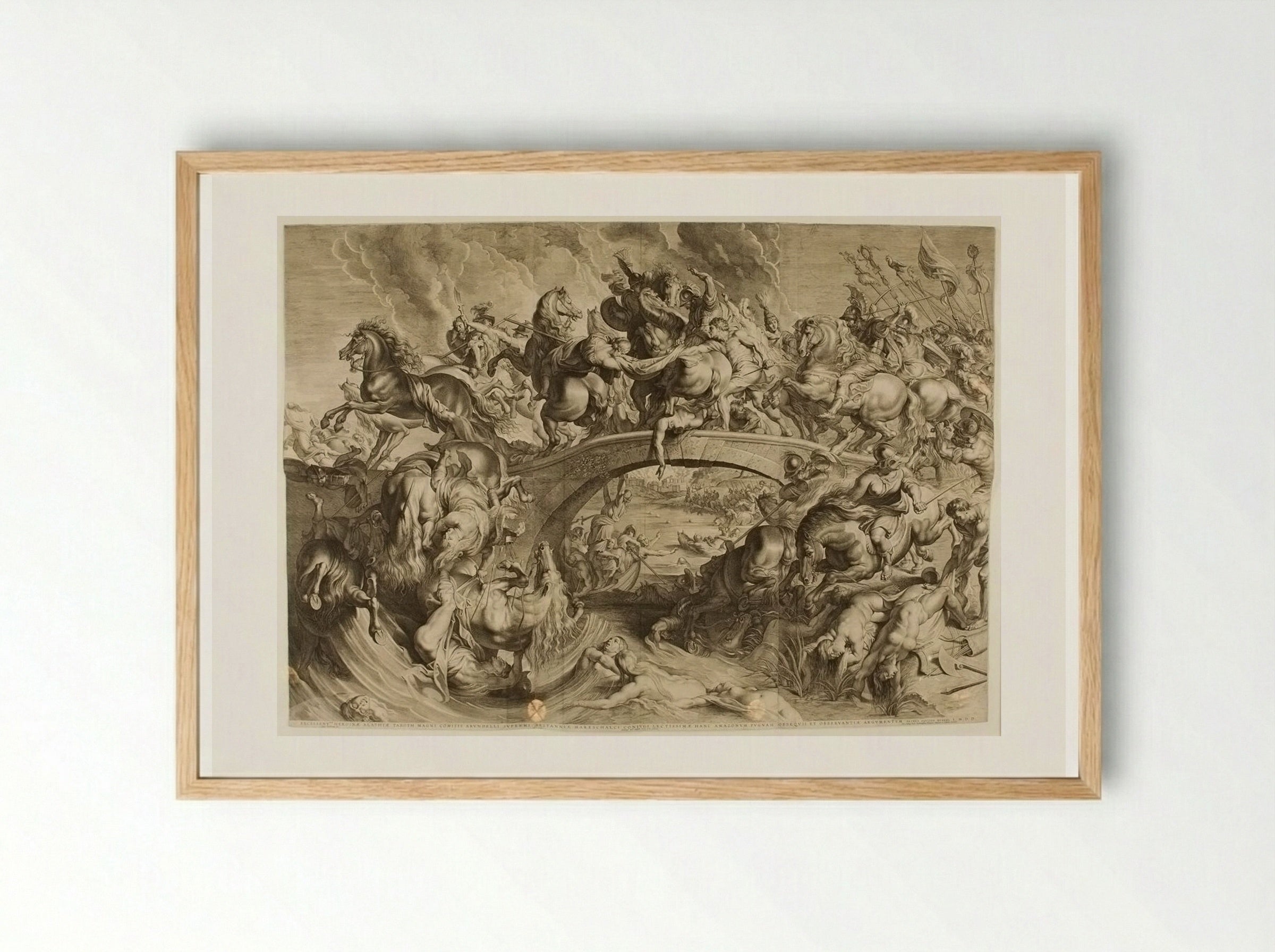 Battle of the Amazons - Lucas Vorsterman I - Framed Print Wood