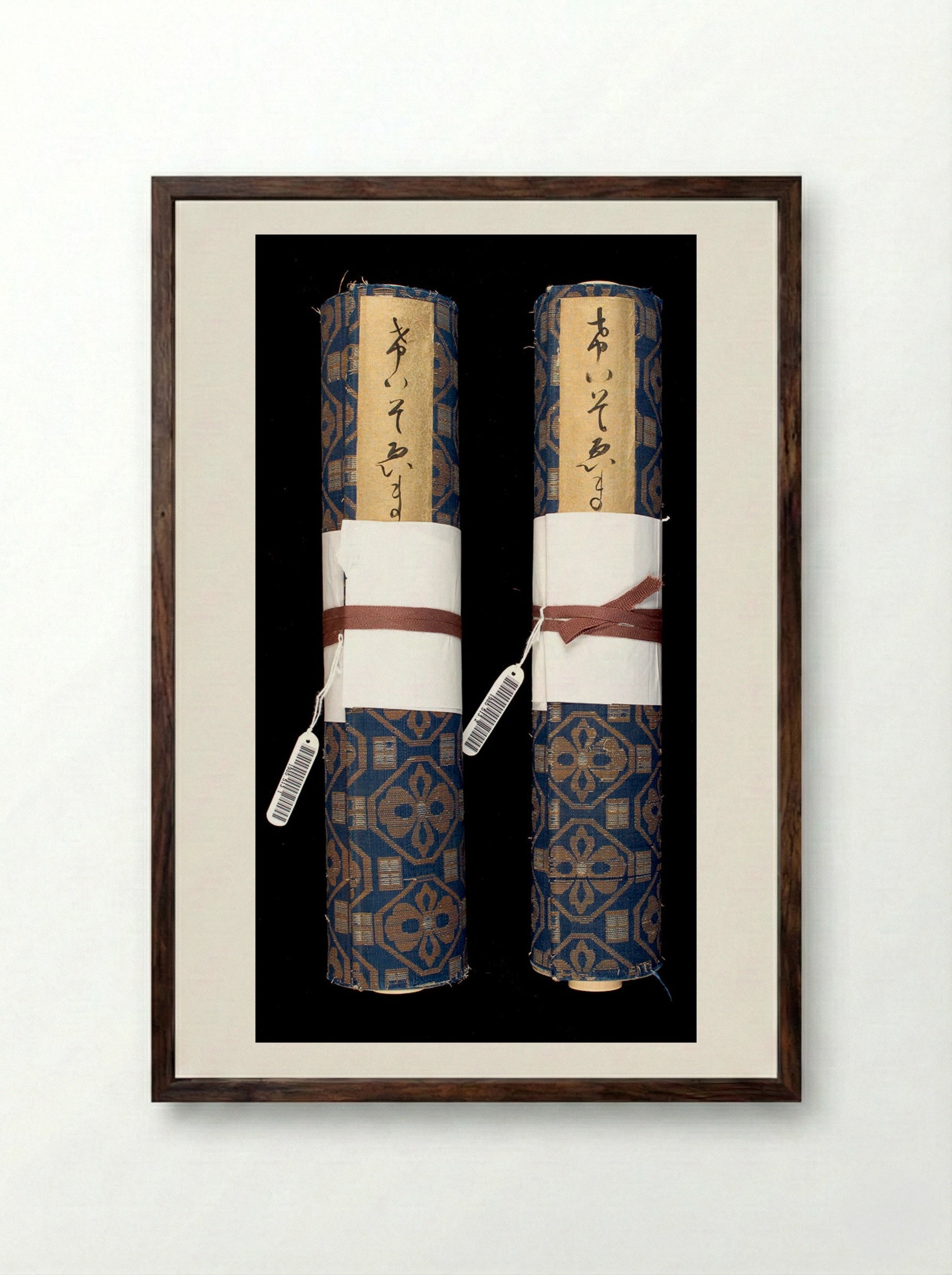 Battle of the Chickens and Rats (Keisō emaki) - Asai Ryōi - Framed Print Dark Wood