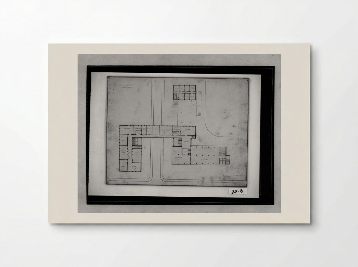 Bauhaus Building, Dessau: First Floor Plan - Walter Gropius - Poster