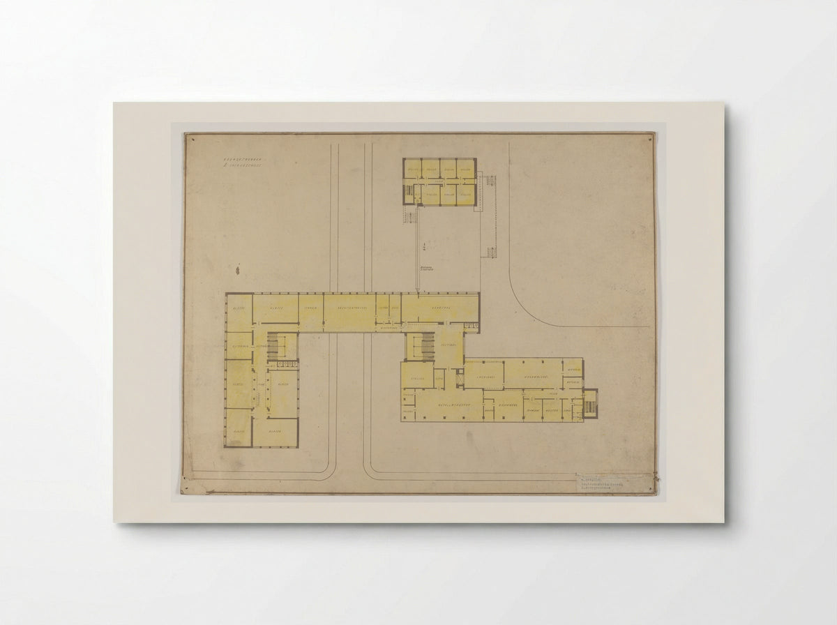 Bauhaus Building, Dessau: Second Floor Plan - Walter Gropius - Poster