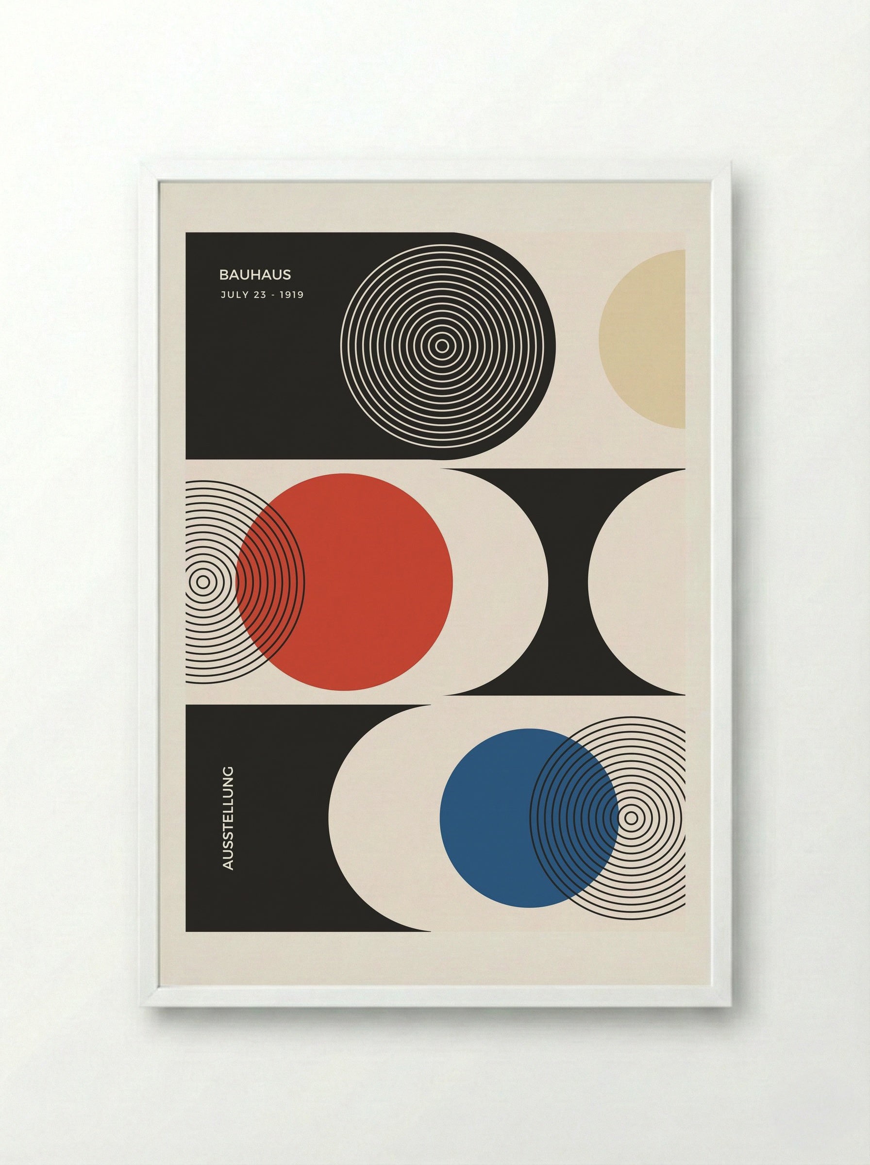 Bauhaus Intersection – Optical Study (1919) - Framed Print White
