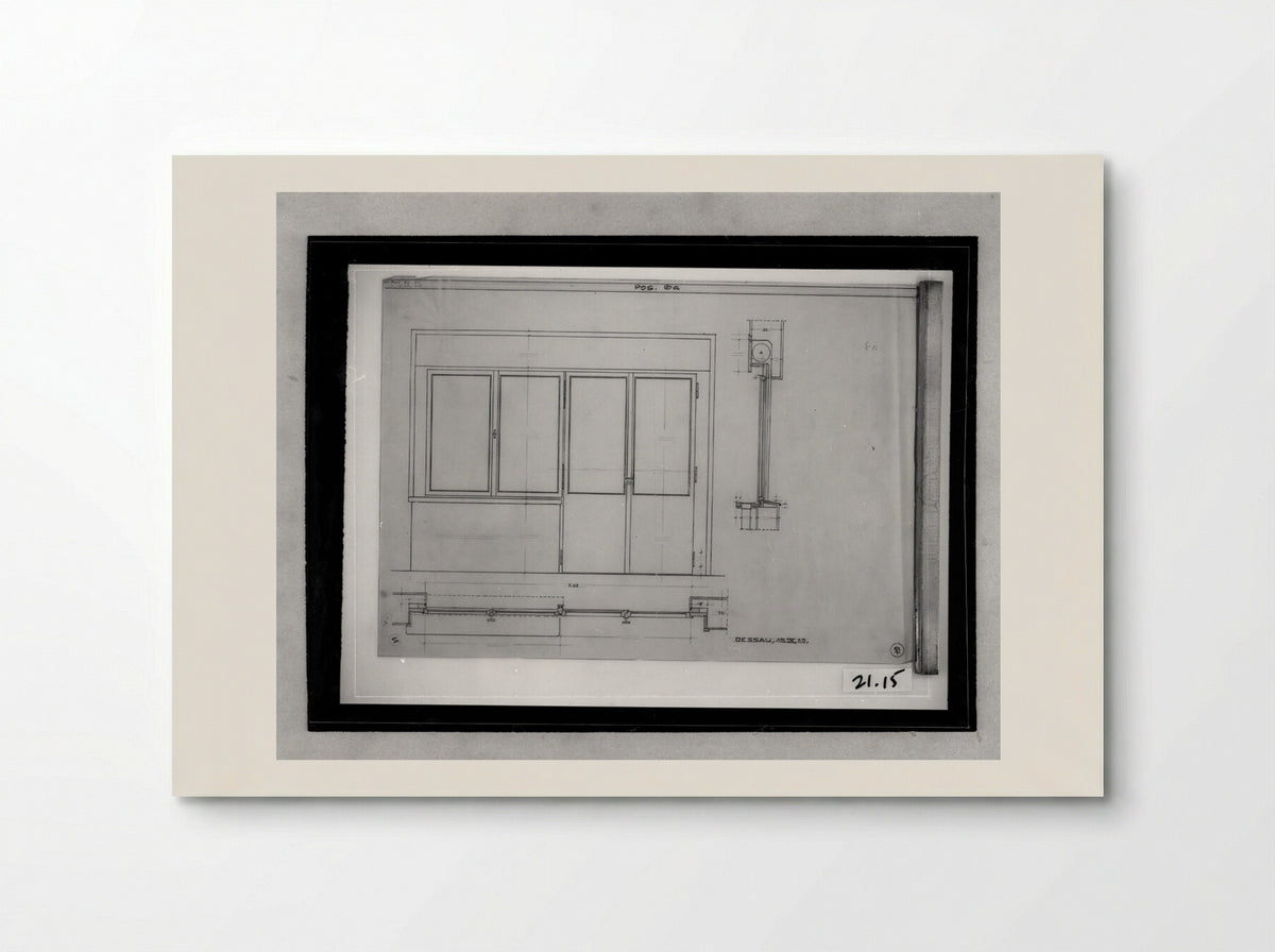 Bauhaus Masters' Housing, Dessau: Terrace windows and doors - Walter Gropius - Poster