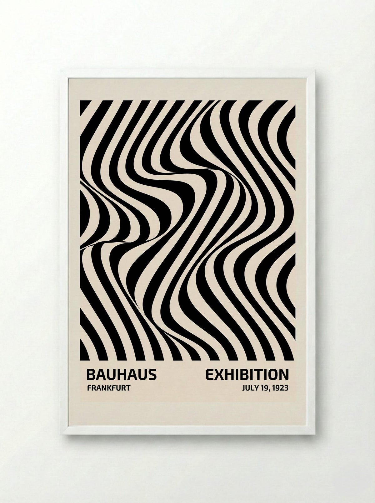 Bauhaus Optical Flow - Frankfurt Exhibition - Framed Print White