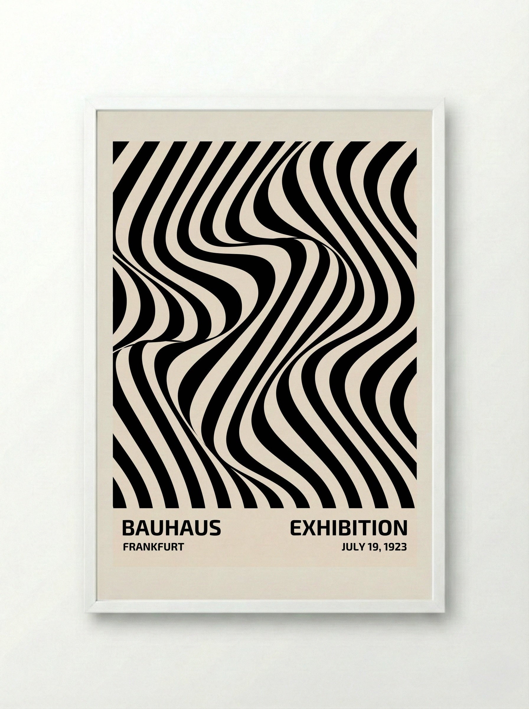 Bauhaus Optical Flow - Frankfurt Exhibition - Framed Print White