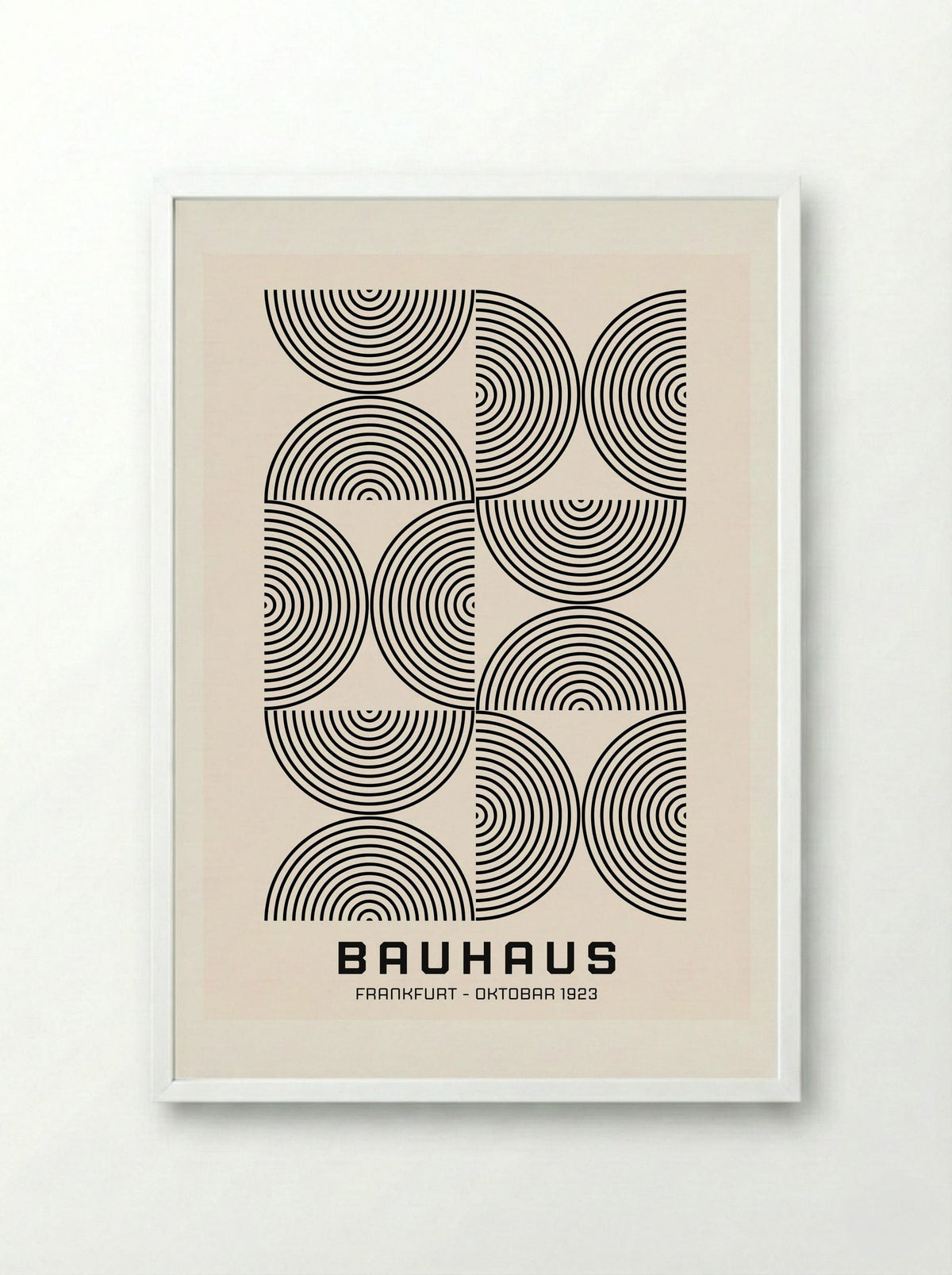 Bauhaus Optical Rings - Frankfurt Oktober 1923 - Framed Print White