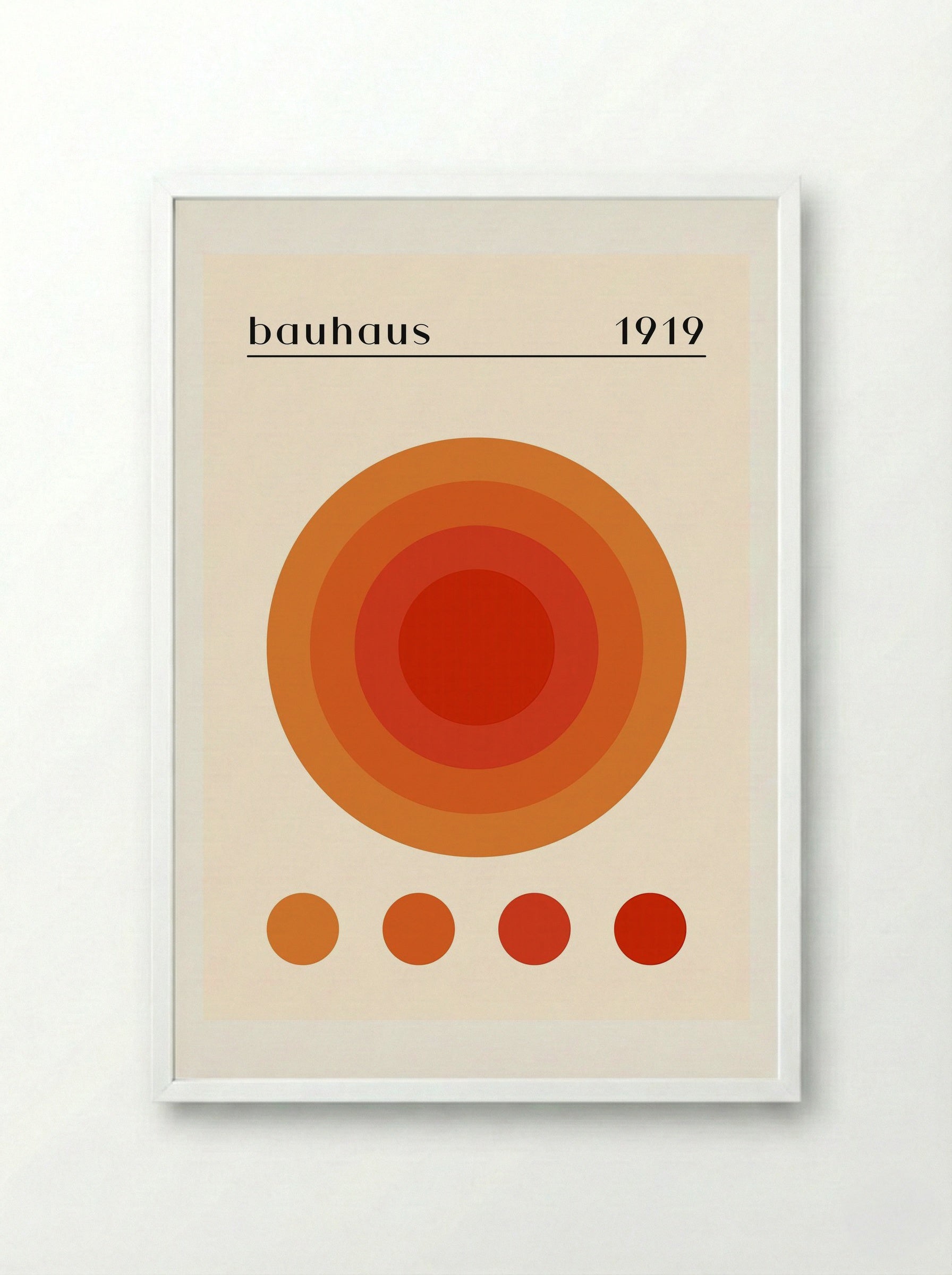 Bauhaus Radiant Circle - 1919 Exhibition Poster - Framed Print White