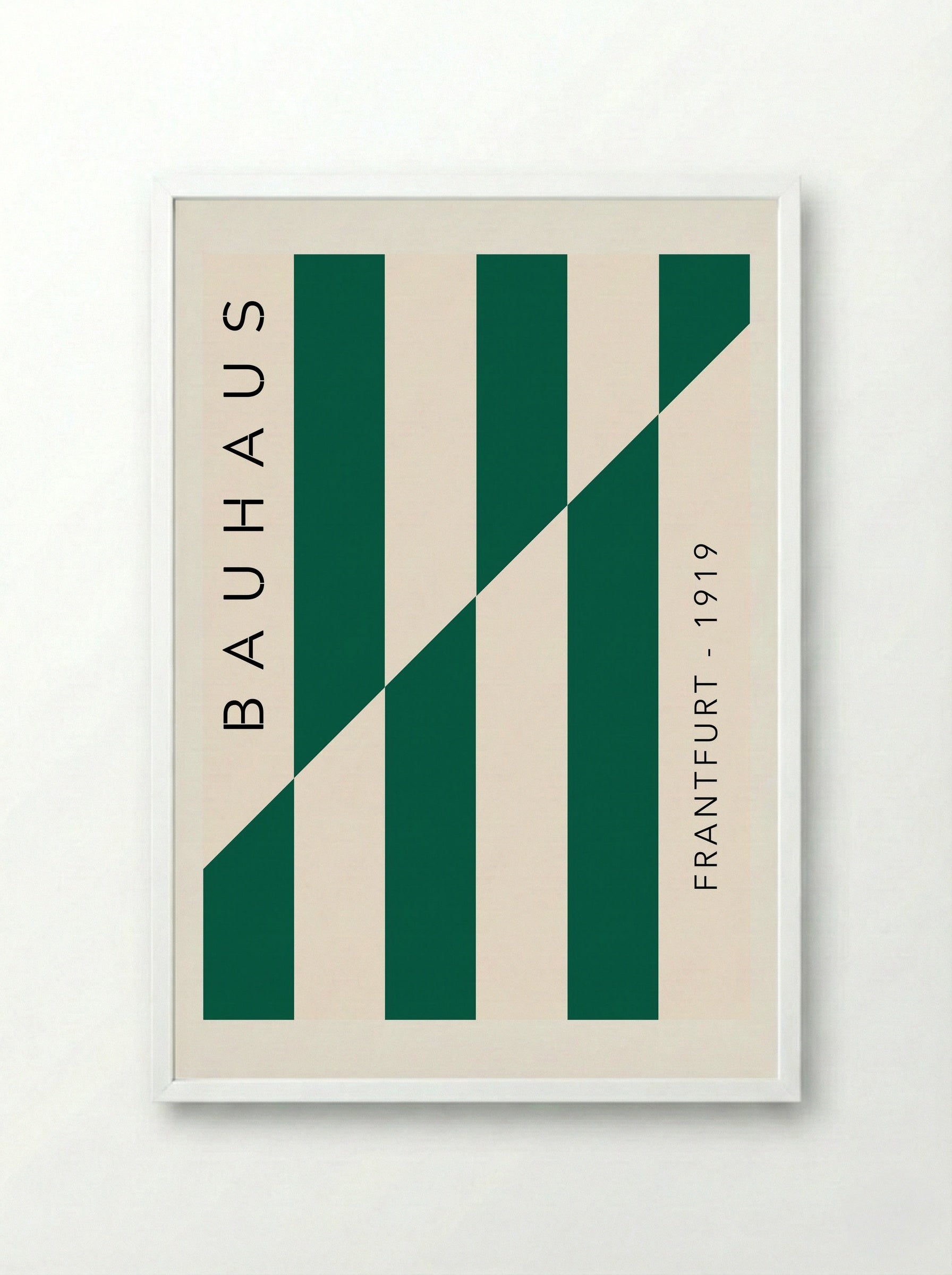 Bauhaus Stripes – Frankfurt 1919 - Framed Print White