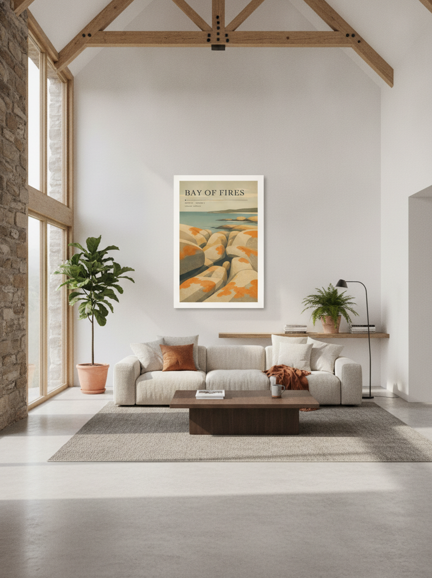 Bay of Fires Travel Poster Artwork - Lifestyle