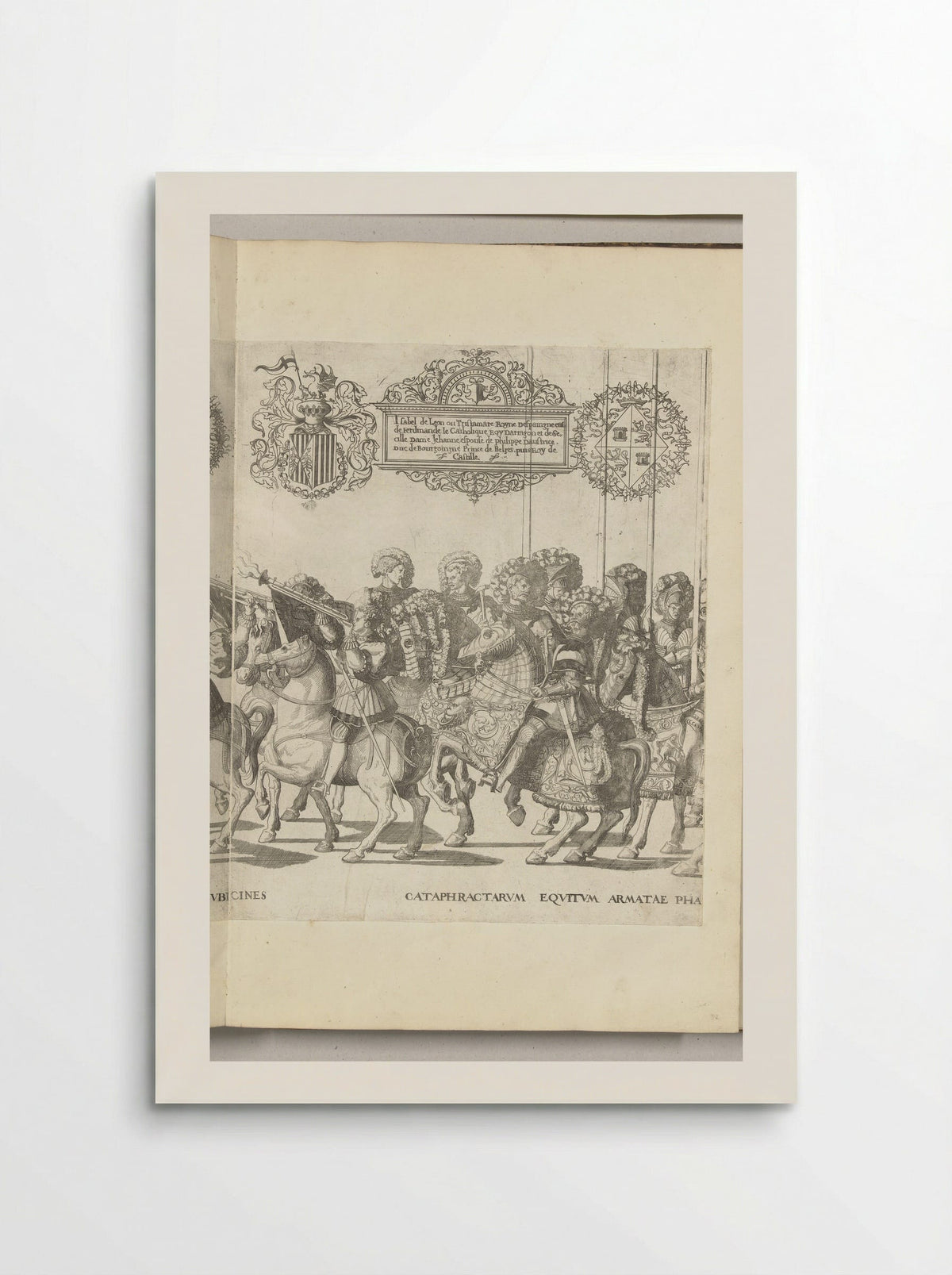 Bazuinen en landsknechten, plaat [II] - Nicolaas Hogenberg - Poster