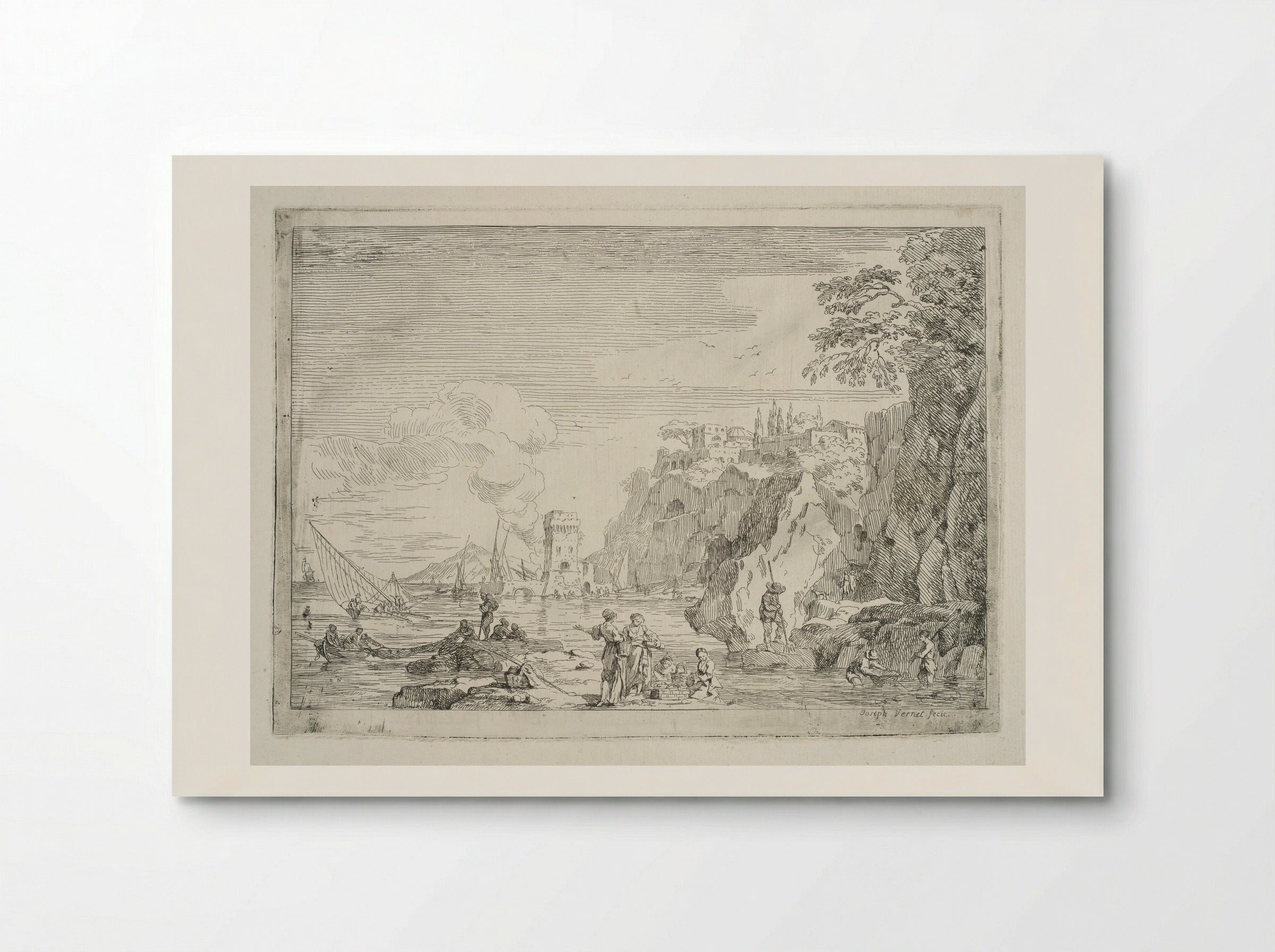 Beach at the Large Tower - Claude-Joseph Vernet - Poster