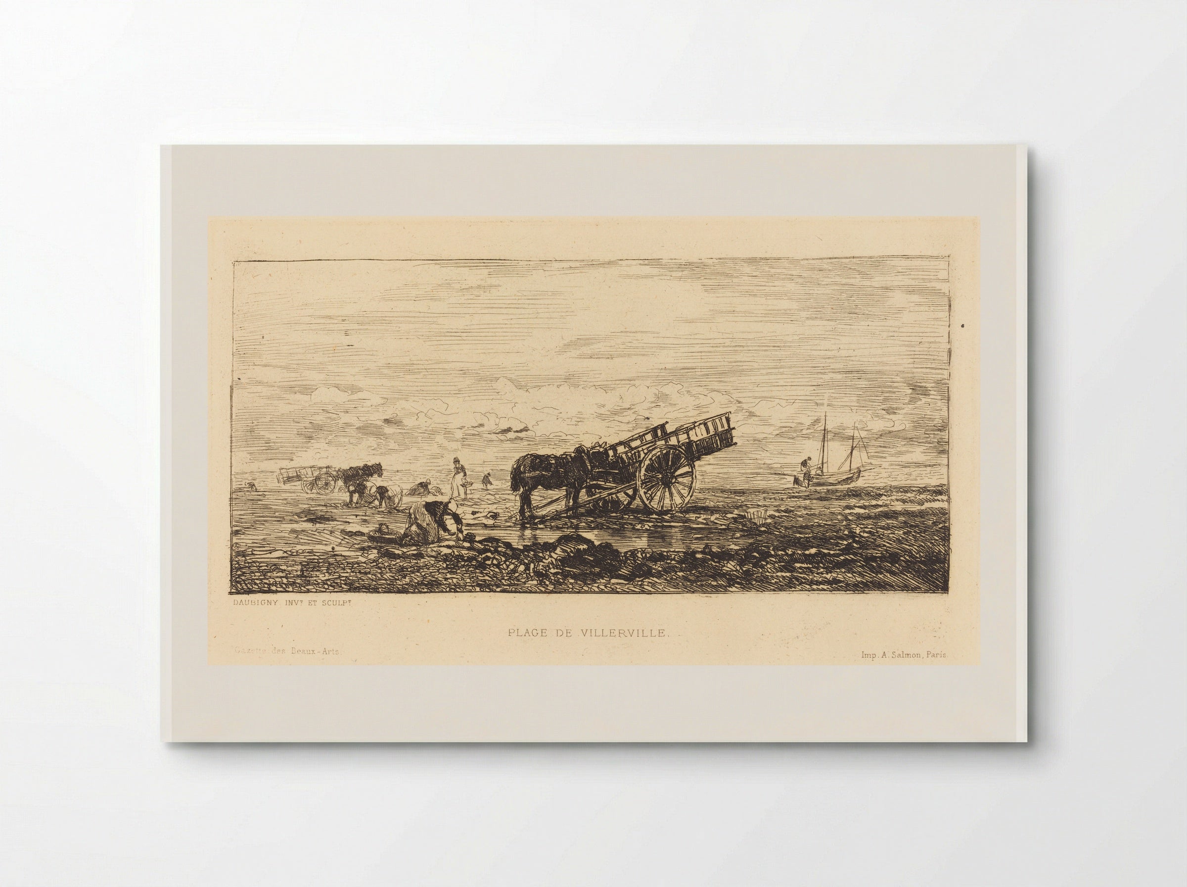 Beach of Villerville - Charles-François Daubigny - Poster