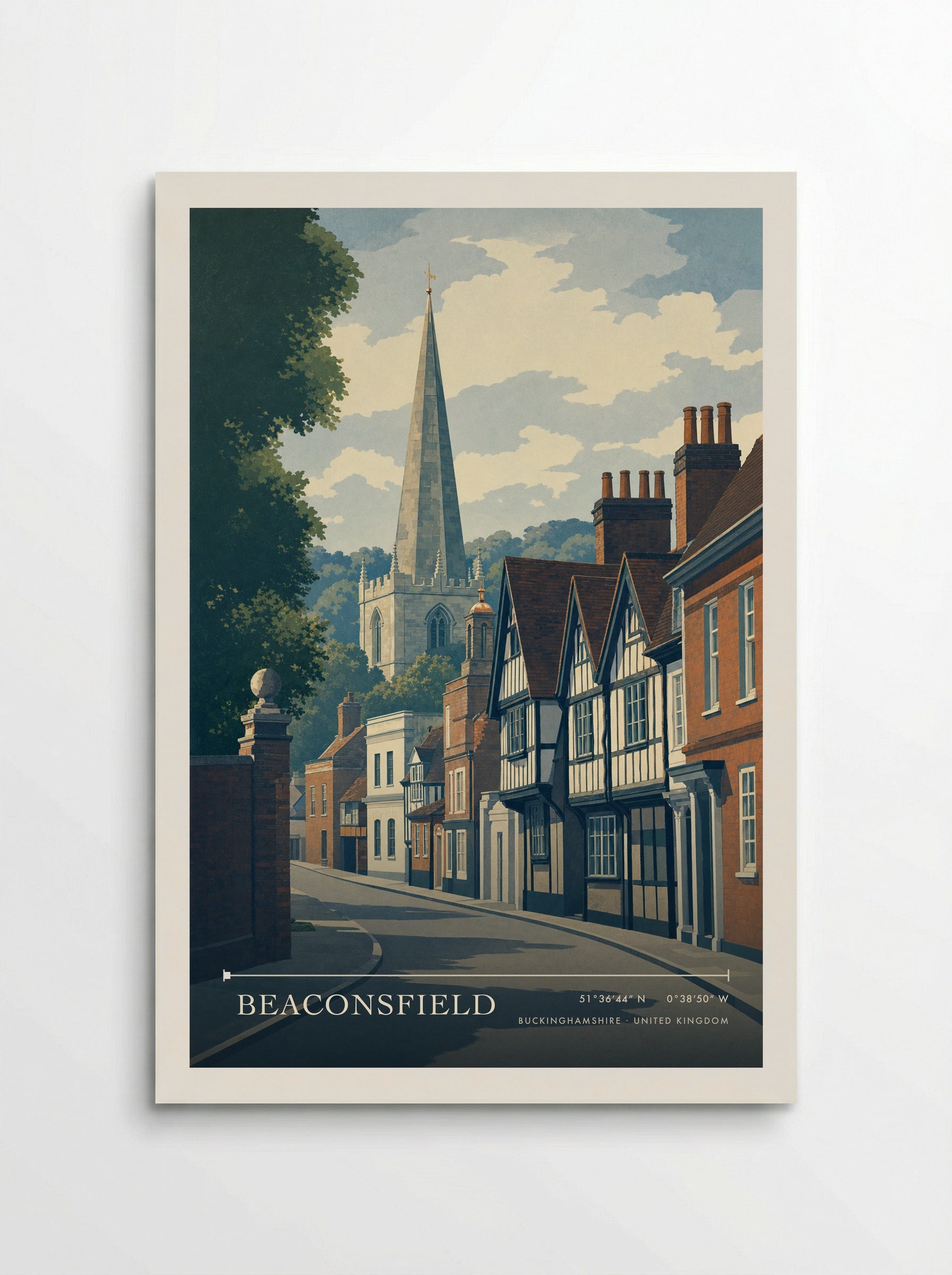 Beaconsfield Buckinghamshire United Kingdom Travel Poster - Poster