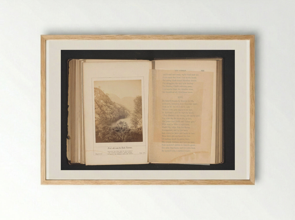 Bealach nam Bò: Loch Katrine - George Washington Wilson - Framed Print Wood