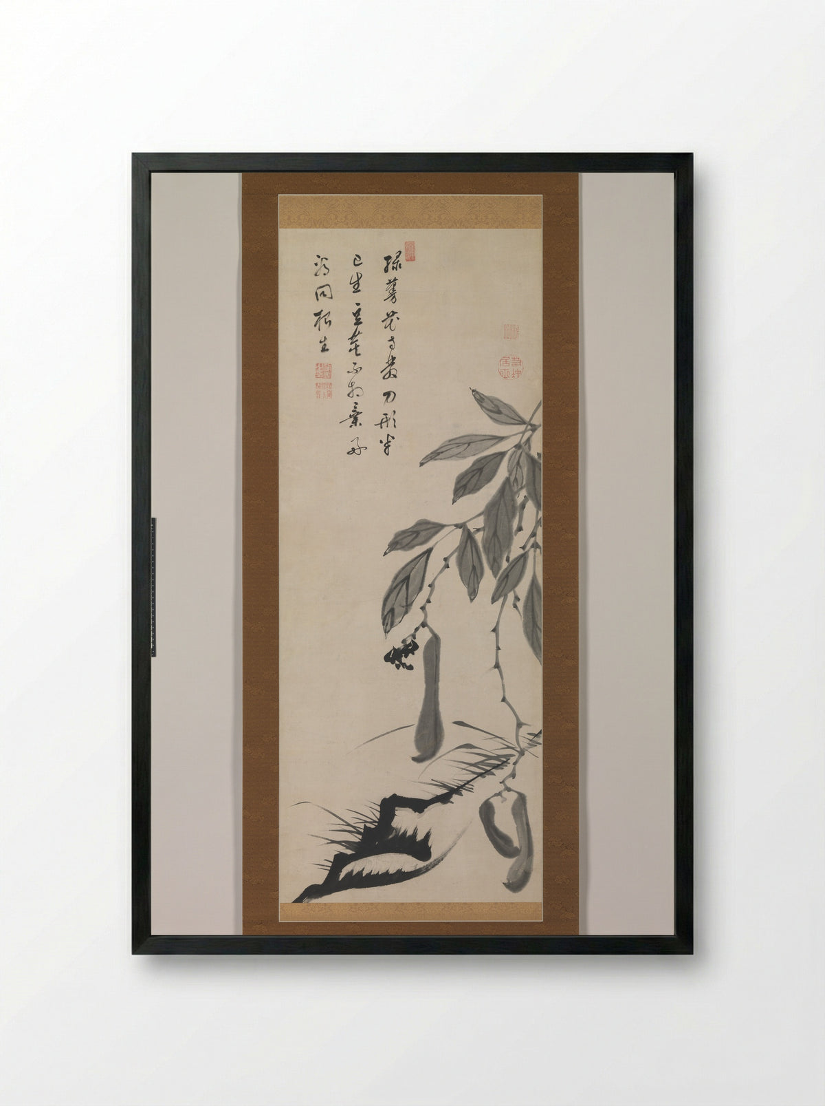 Bean Vine - Itō Jakuchū - Framed Print Black