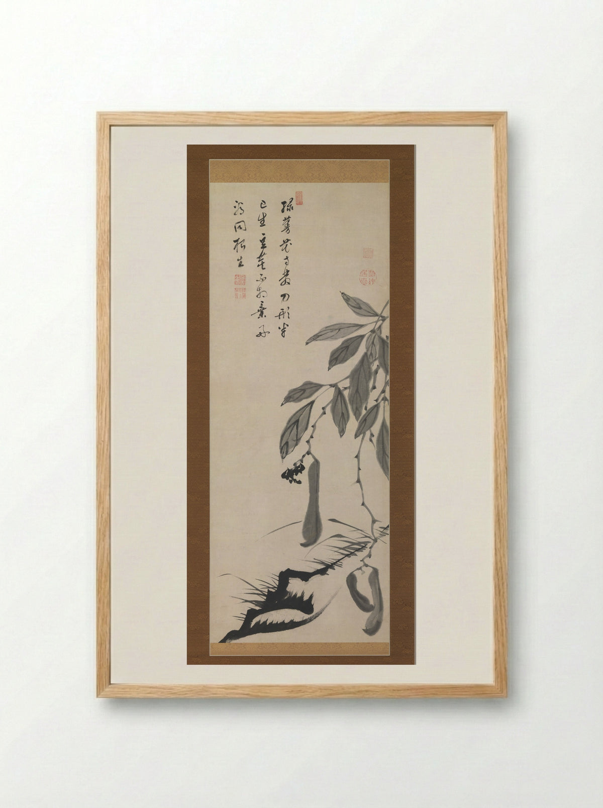 Bean Vine - Itō Jakuchū - Framed Print Wood