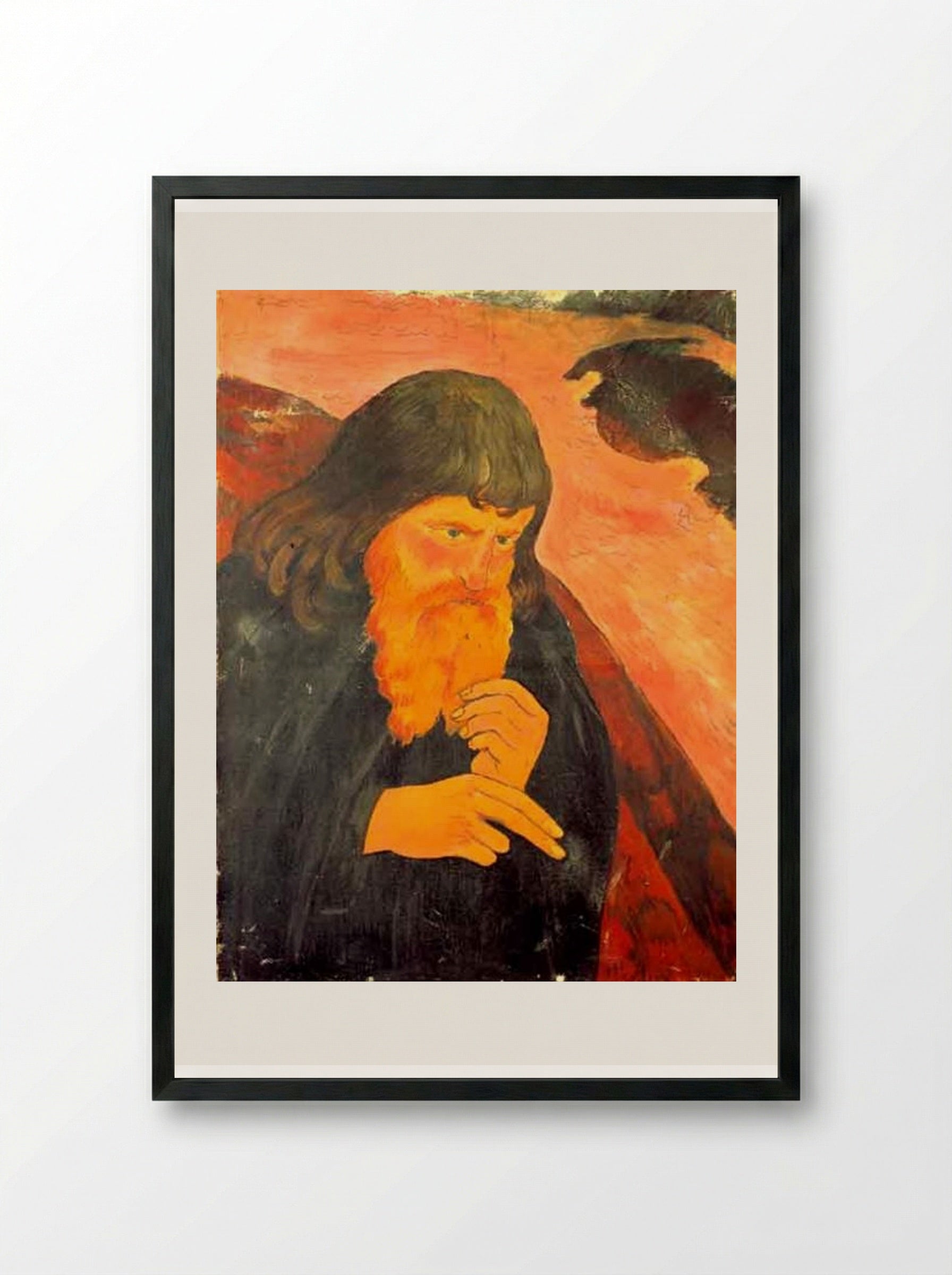 Beard Gleaming - Georges Lacombe - Framed Print Black