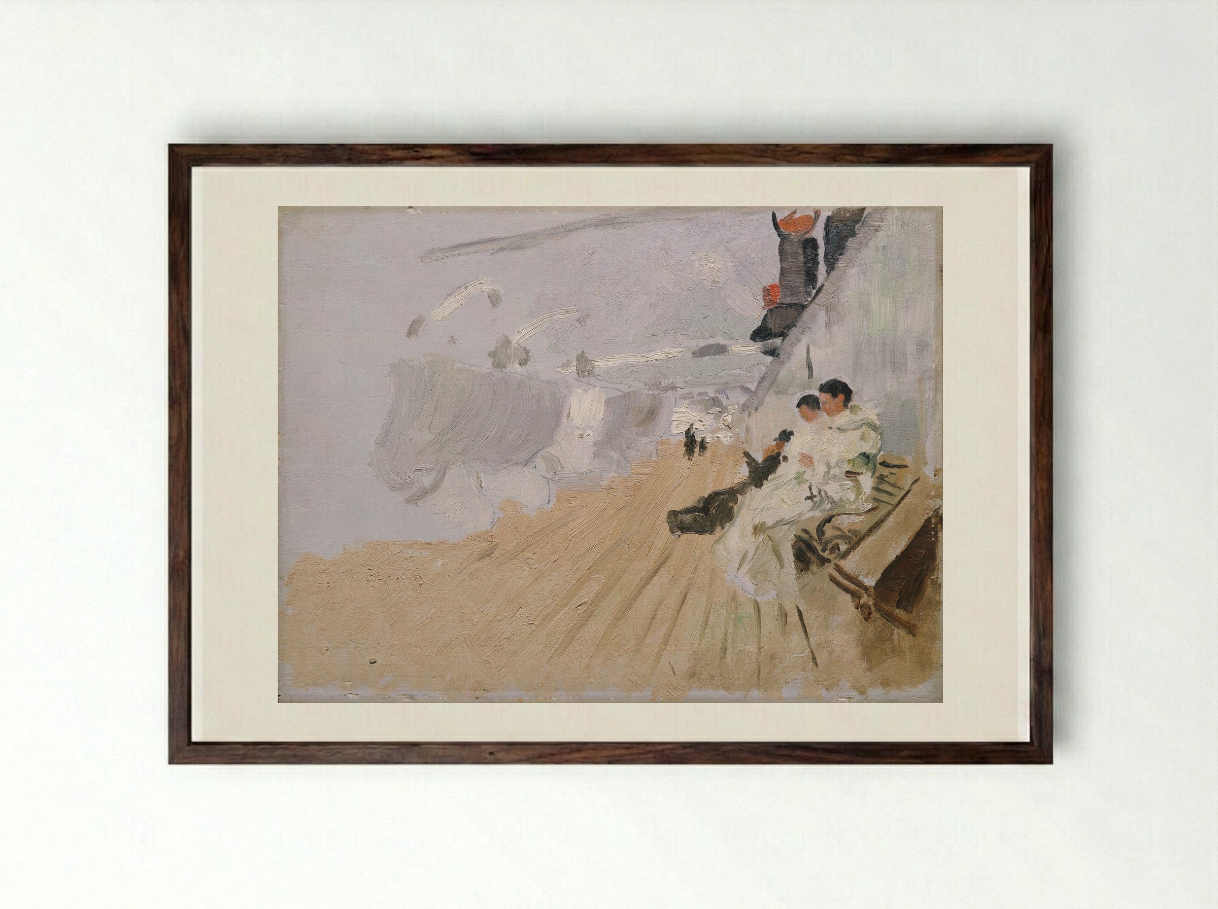 Beaulieu - Frits Thaulow - Framed Print Dark Wood