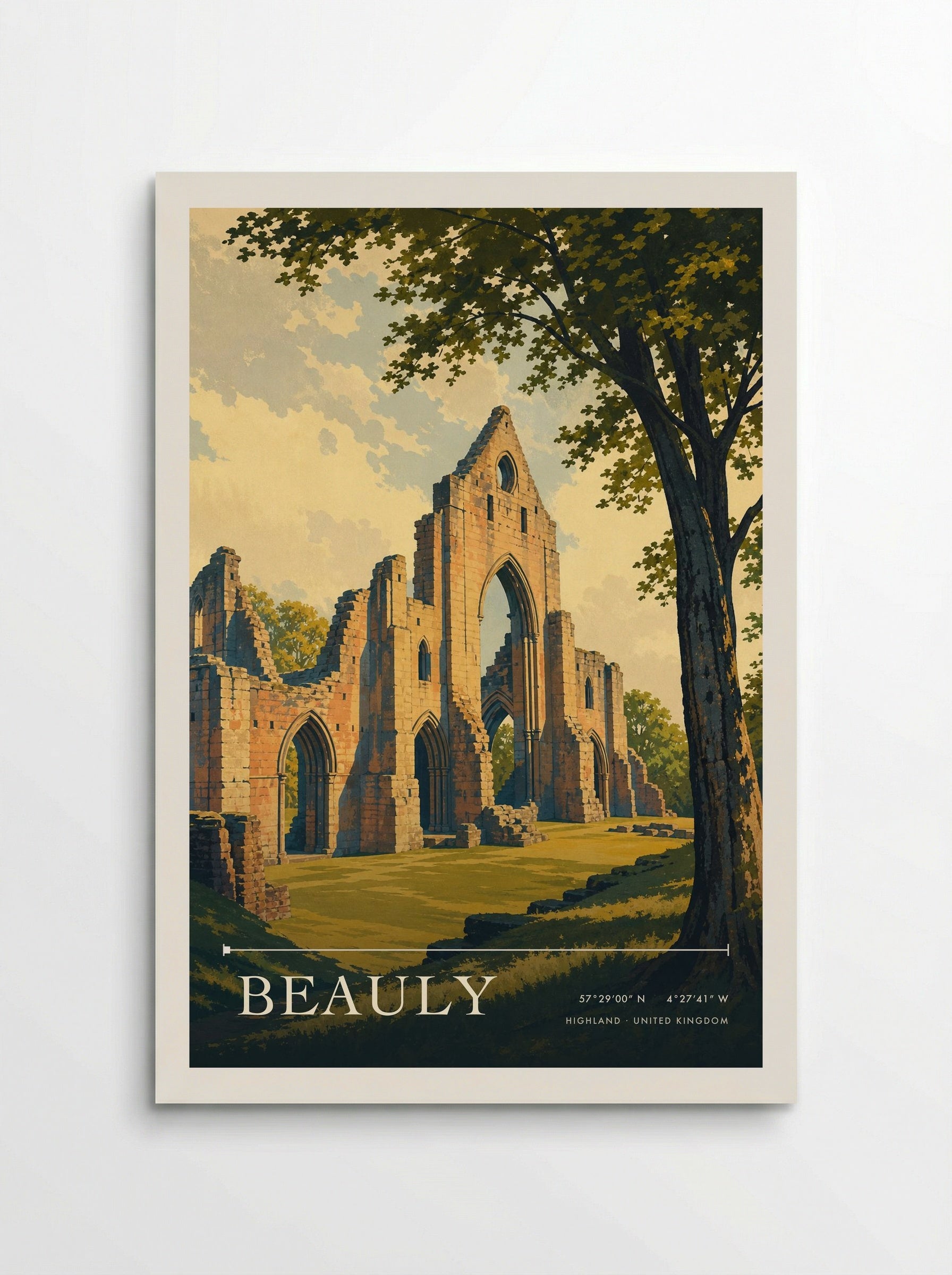 Beauly Highland United Kingdom Travel Poster - Poster