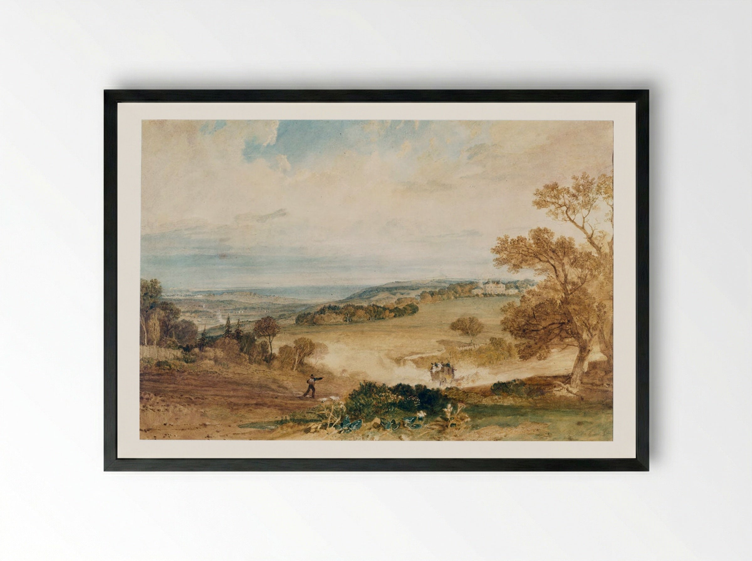 Beauport, near Bexhill - Joseph Mallord William Turner - Framed Print Black