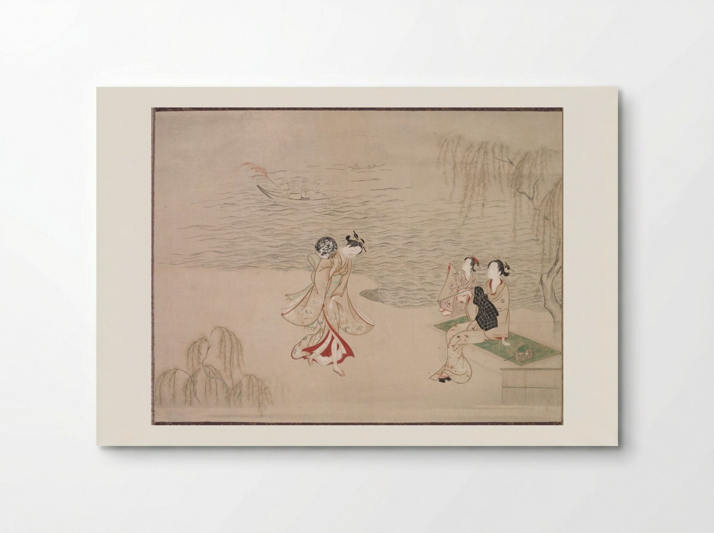 Beauties at the Seashore - Ippitsusai Bunchō - Poster